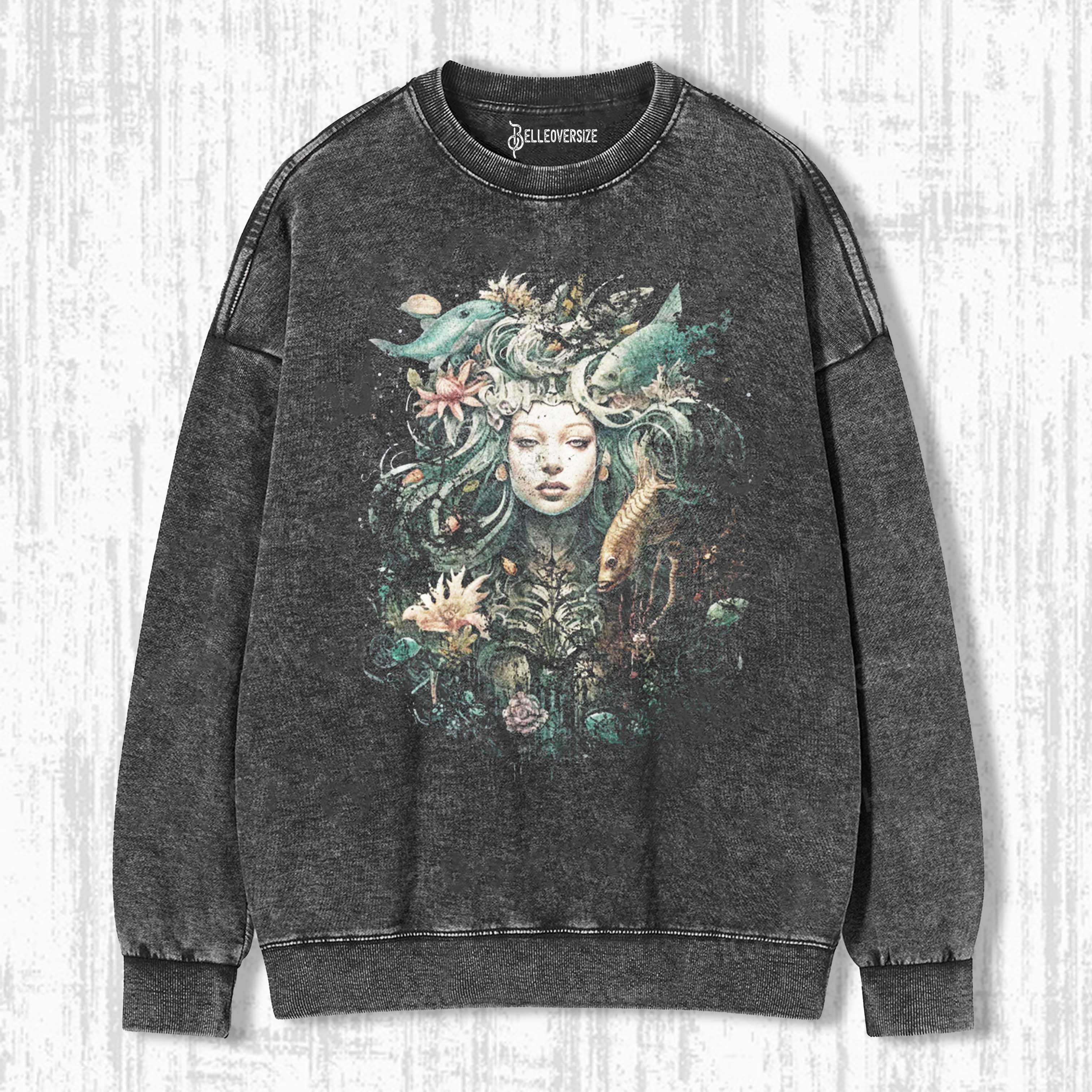MERMAIDCORE FANTASY MEDUSA LONG SLEEVE SWEATSHIRTS