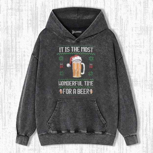 MOST WONDERFUL TIME FOR A BEER CHRISTMAS HOODIE