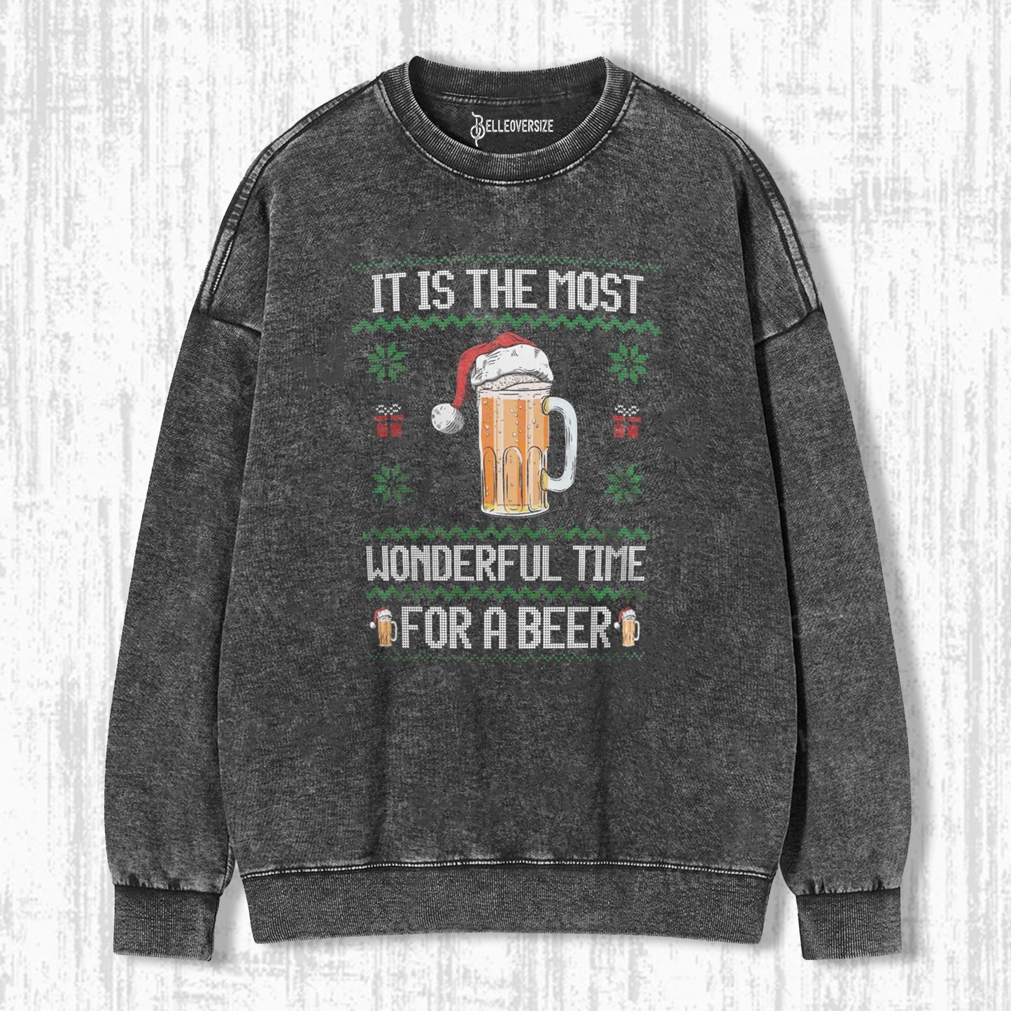 MOST WONDERFUL TIME FOR A BEER CHRISTMAS SWEATSHIRTS