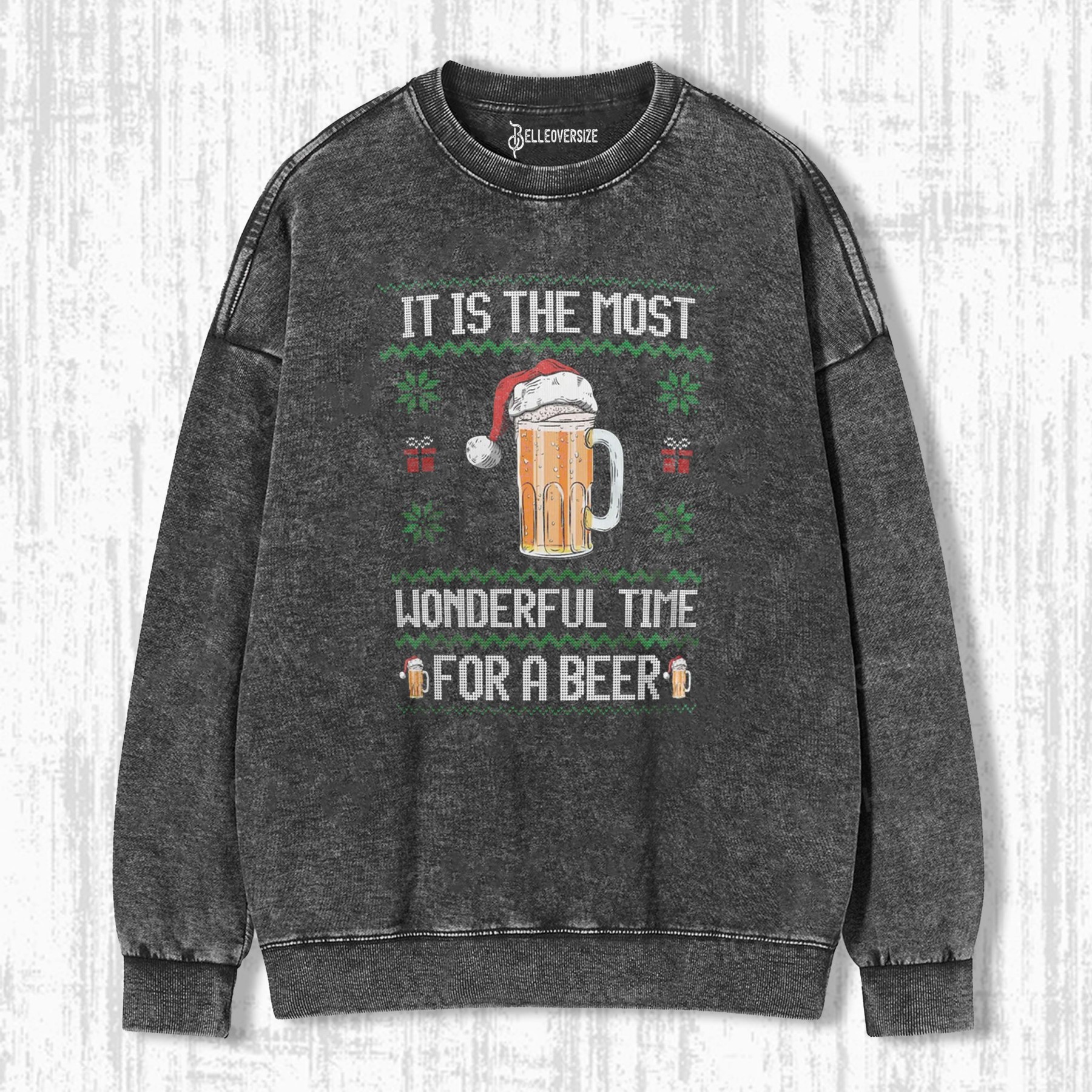 MOST WONDERFUL TIME FOR A BEER CHRISTMAS SWEATSHIRTS