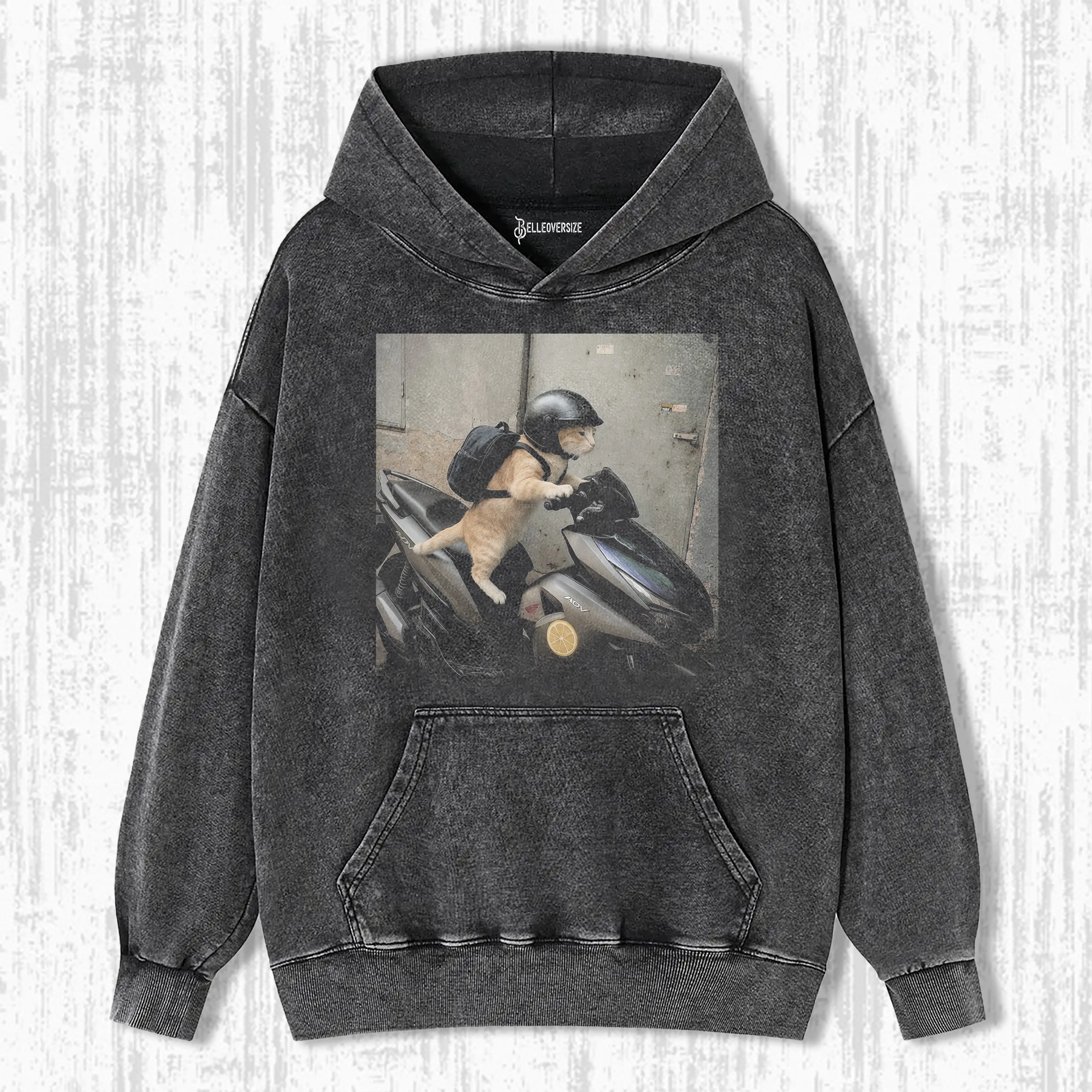 MOTORCYCLE CAT HOODIE