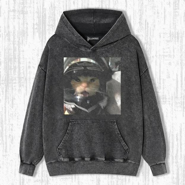 MOTORCYCLE CAT HOODIE