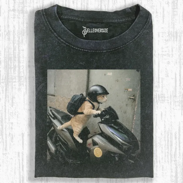 MOTORCYCLE CAT T-SHIRT 