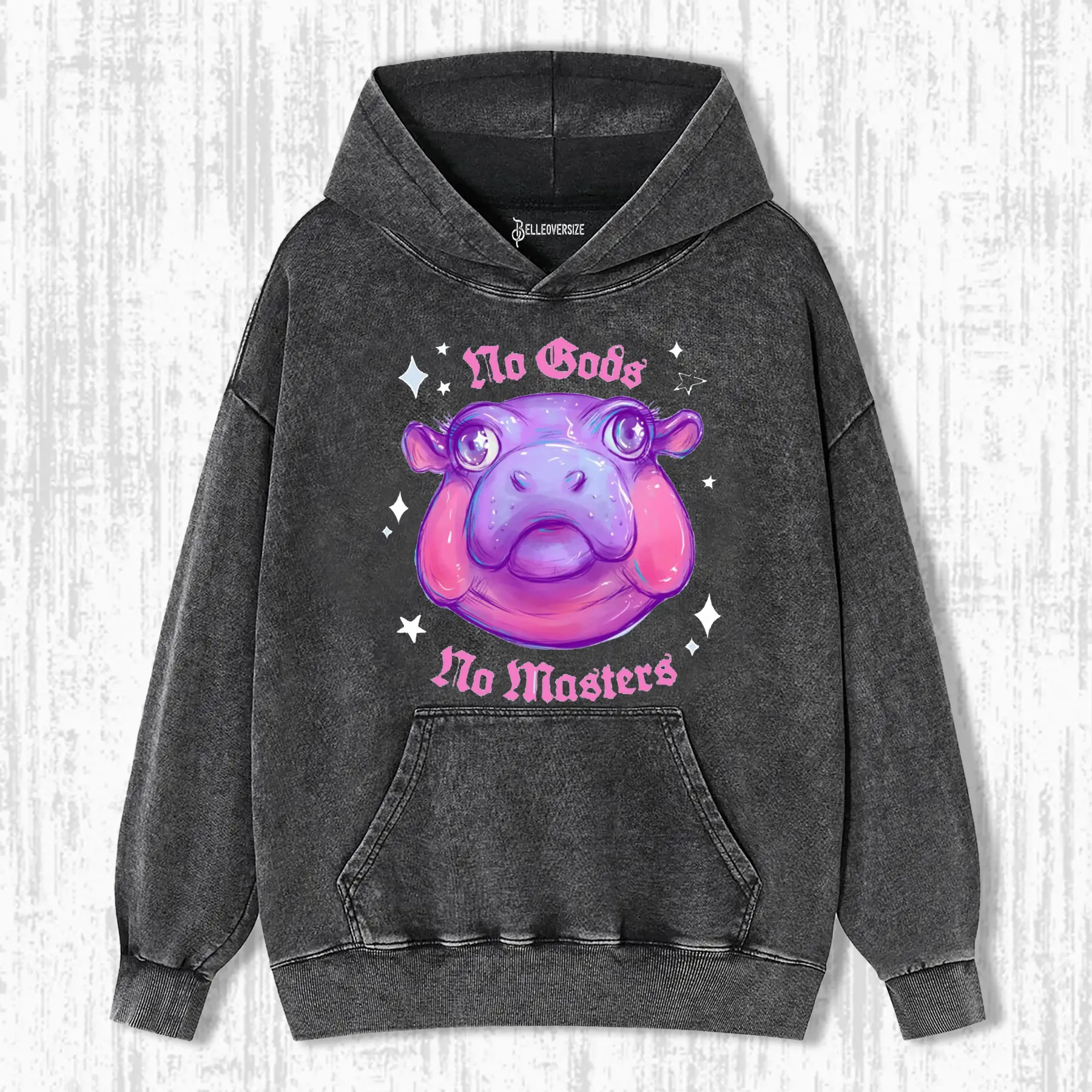 NO GODS NO MASTERS JUST MOO DENG HOODIE