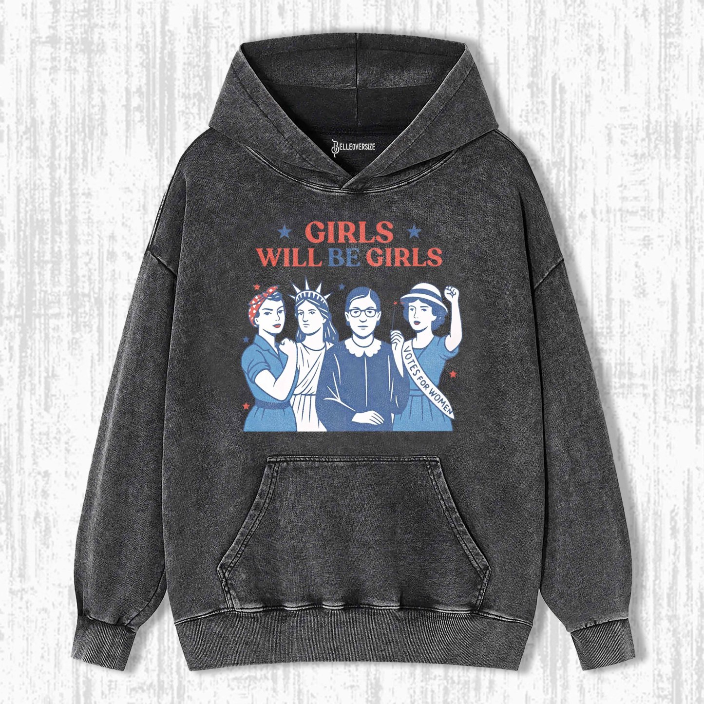 PATRIOTIC FEMINIST 4TH OF JULY HOODIE