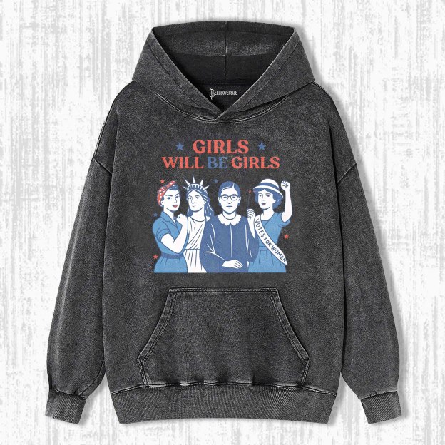 PATRIOTIC FEMINIST 4TH OF JULY HOODIE
