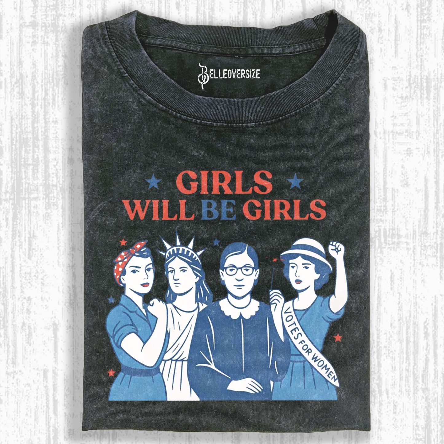PATRIOTIC FEMINIST 4TH OF JULY T-SHIRT