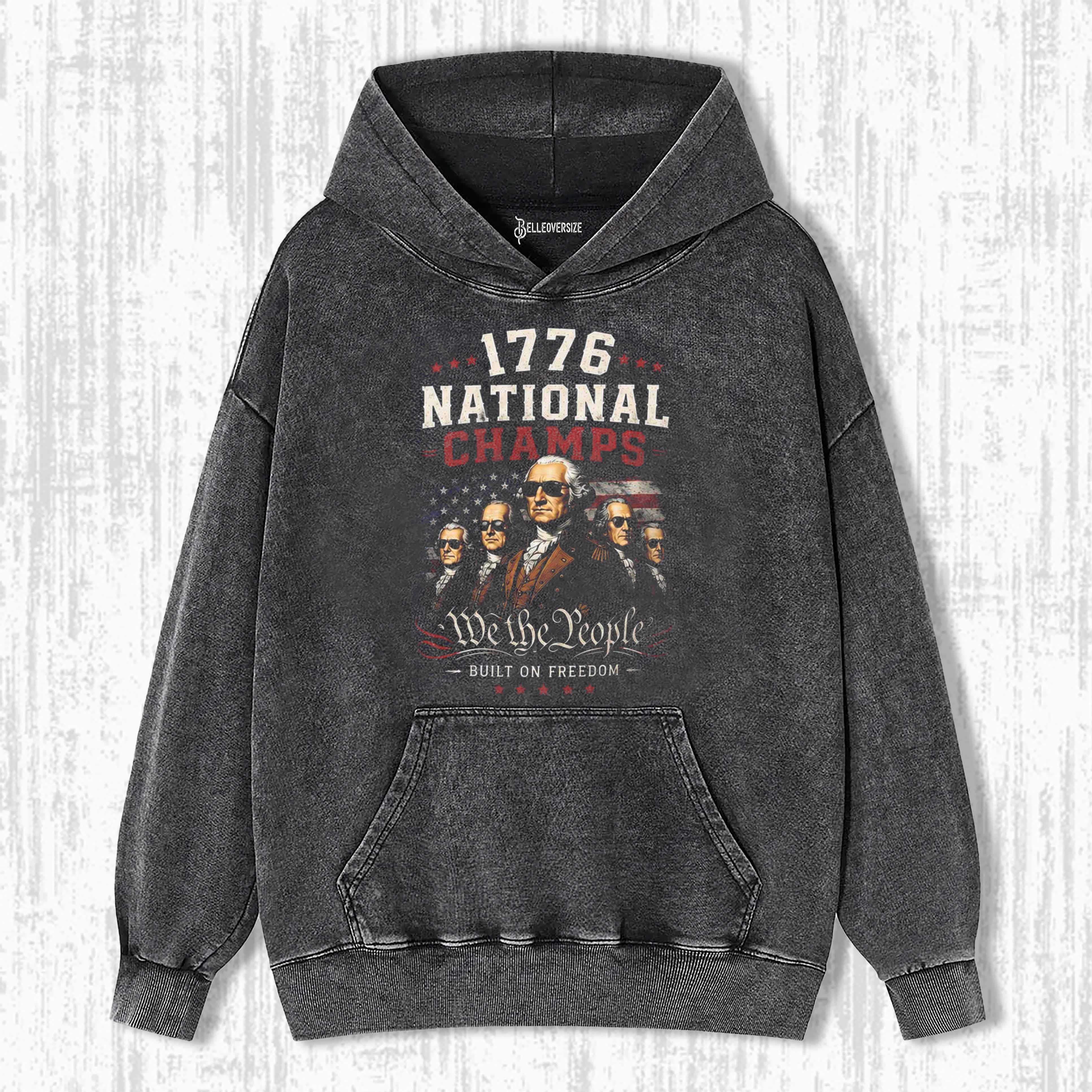 PATRIOTIC USA FOUNDING FATHERS HOODIE