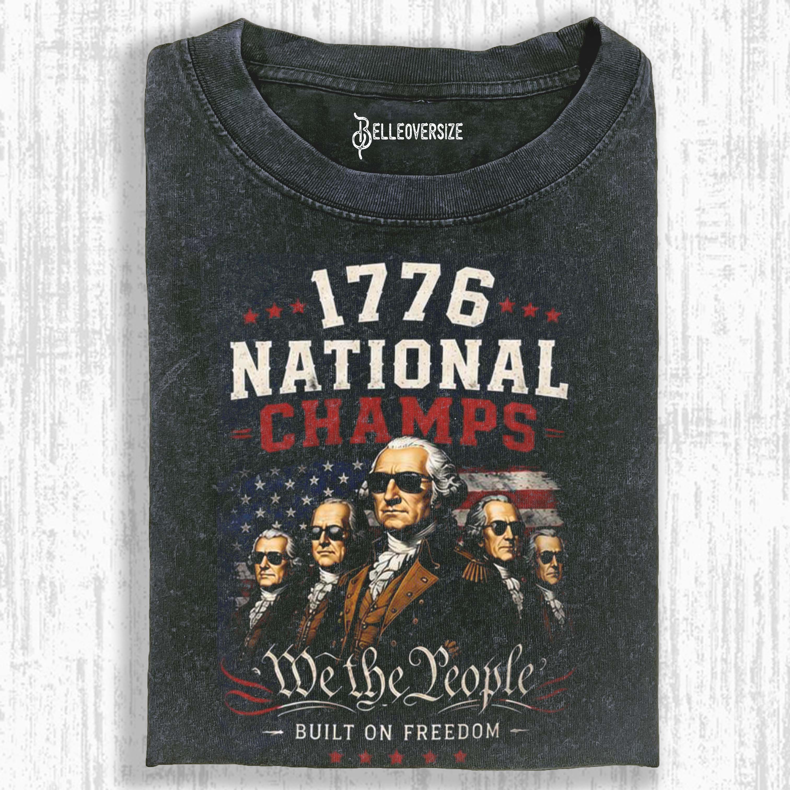 PATRIOTIC USA FOUNDING FATHERS T-SHIRT