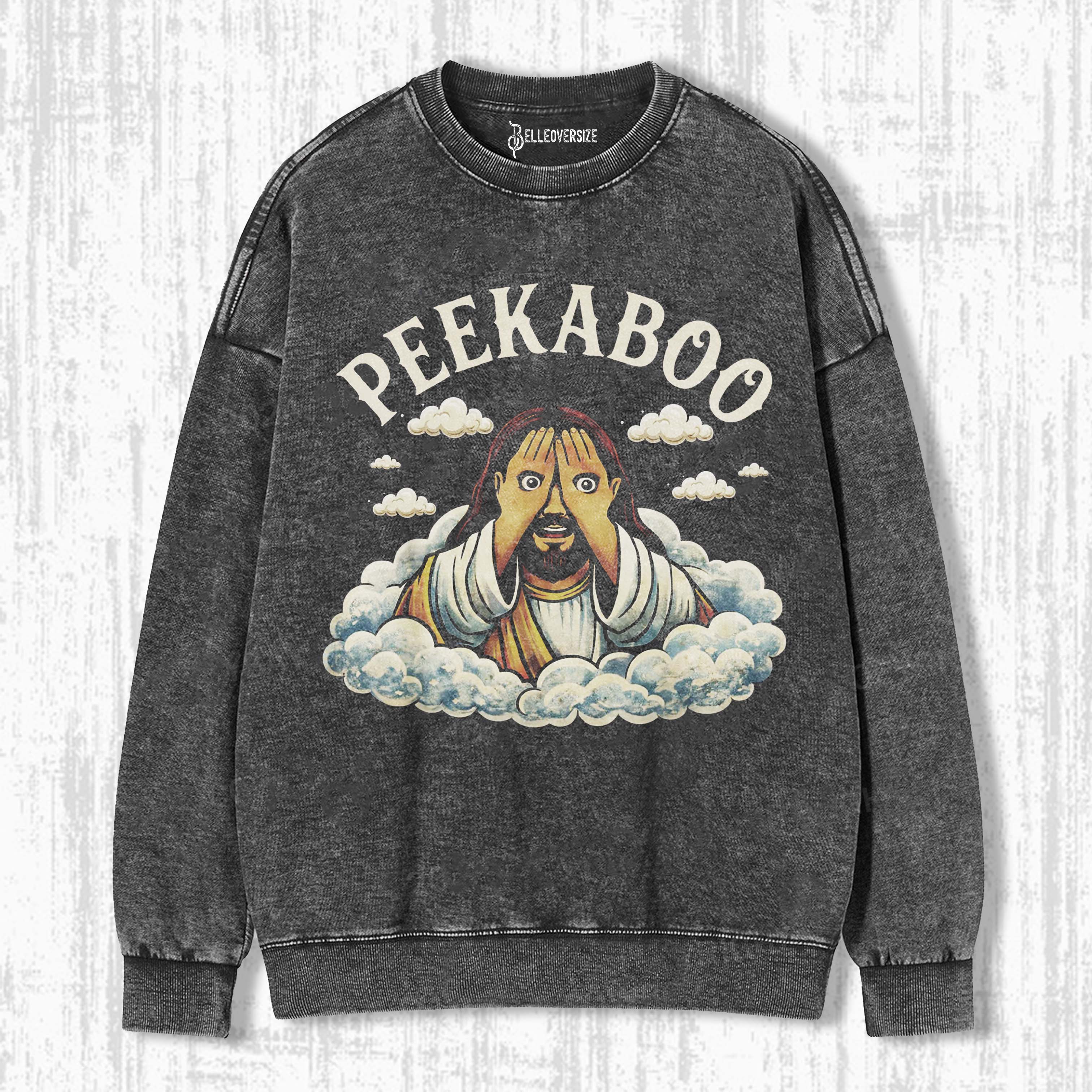 PEEKABOO JESUS SWEATSHIRTS