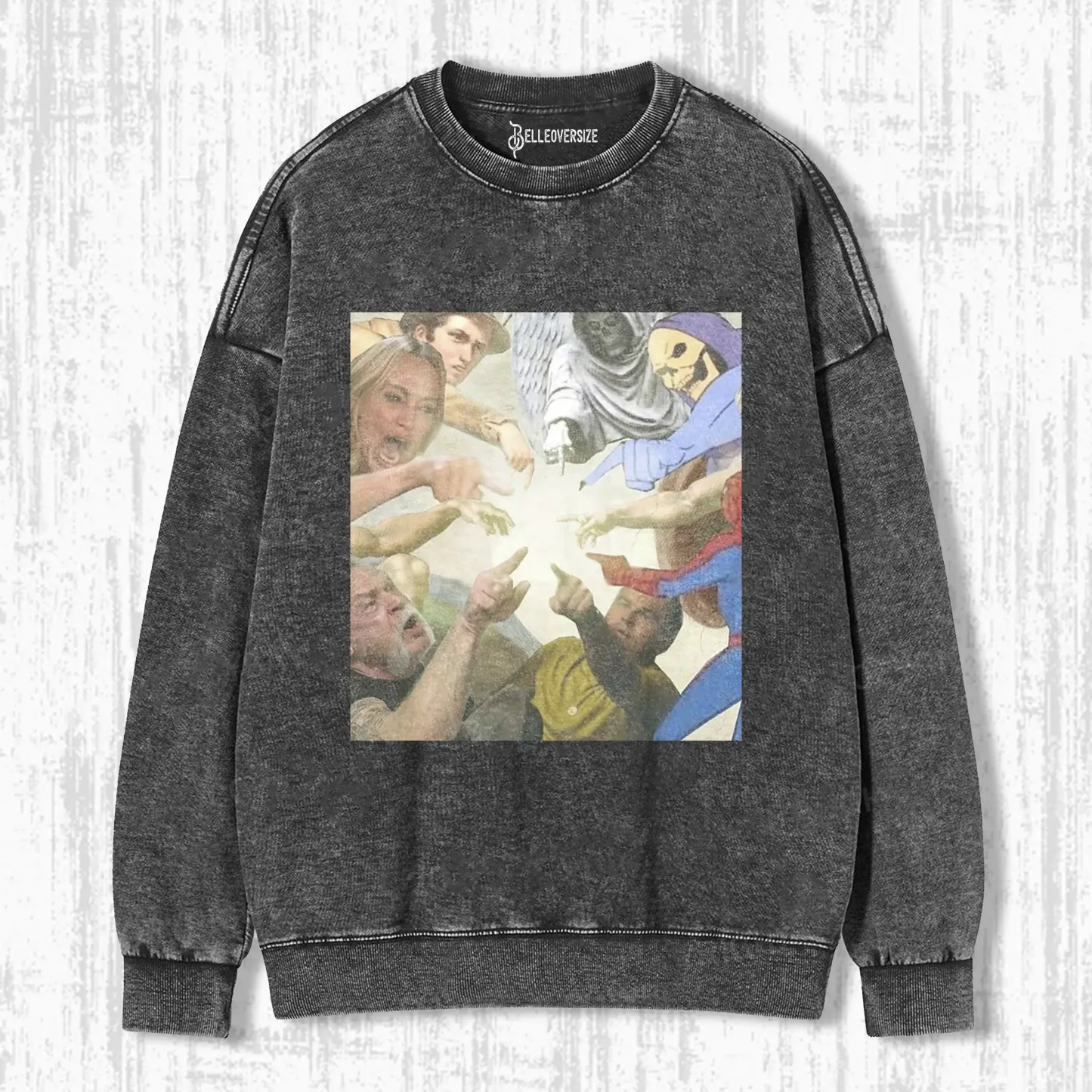 POINTING TO THE MIDDLE SWEATSHIRTS