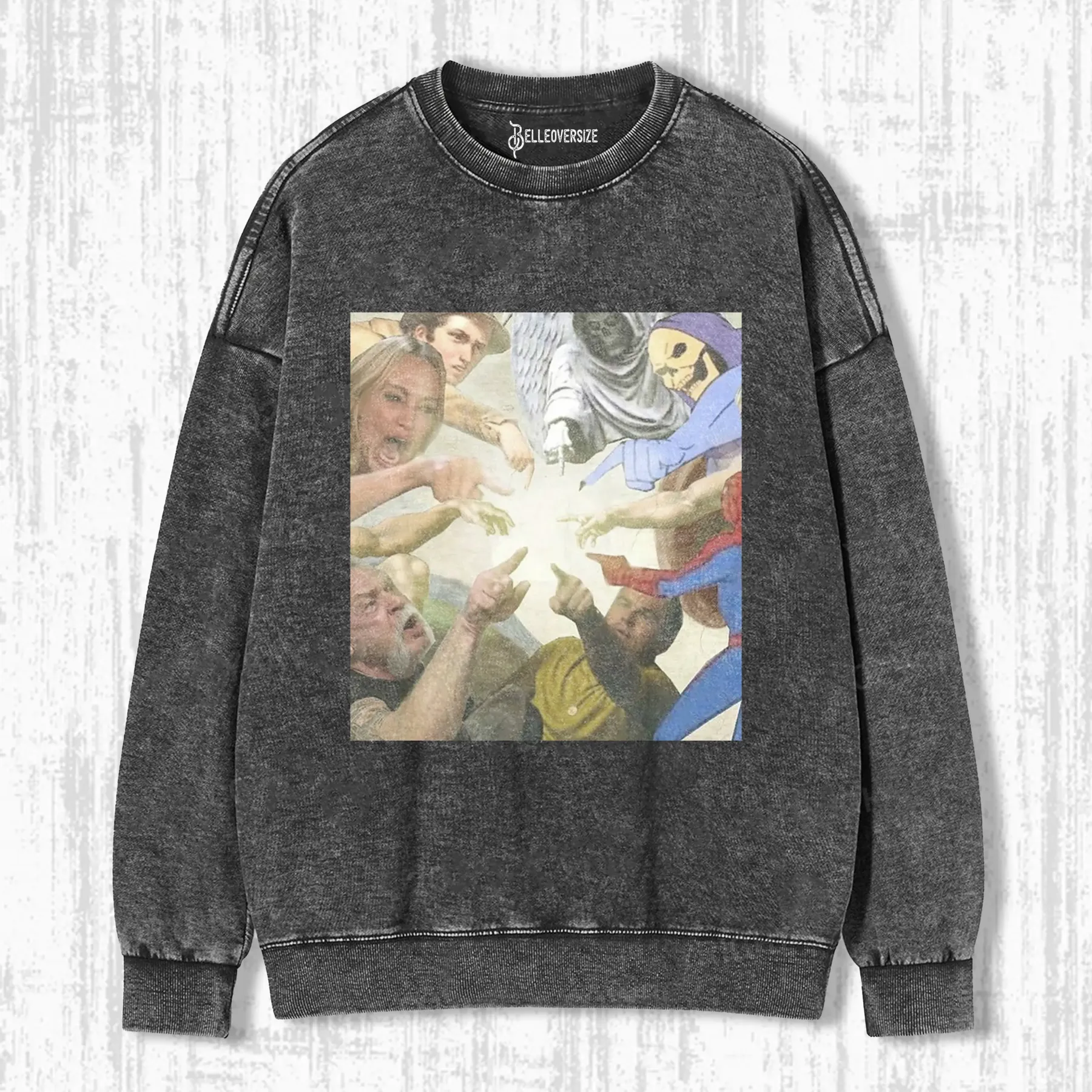 POINTING TO THE MIDDLE SWEATSHIRTS