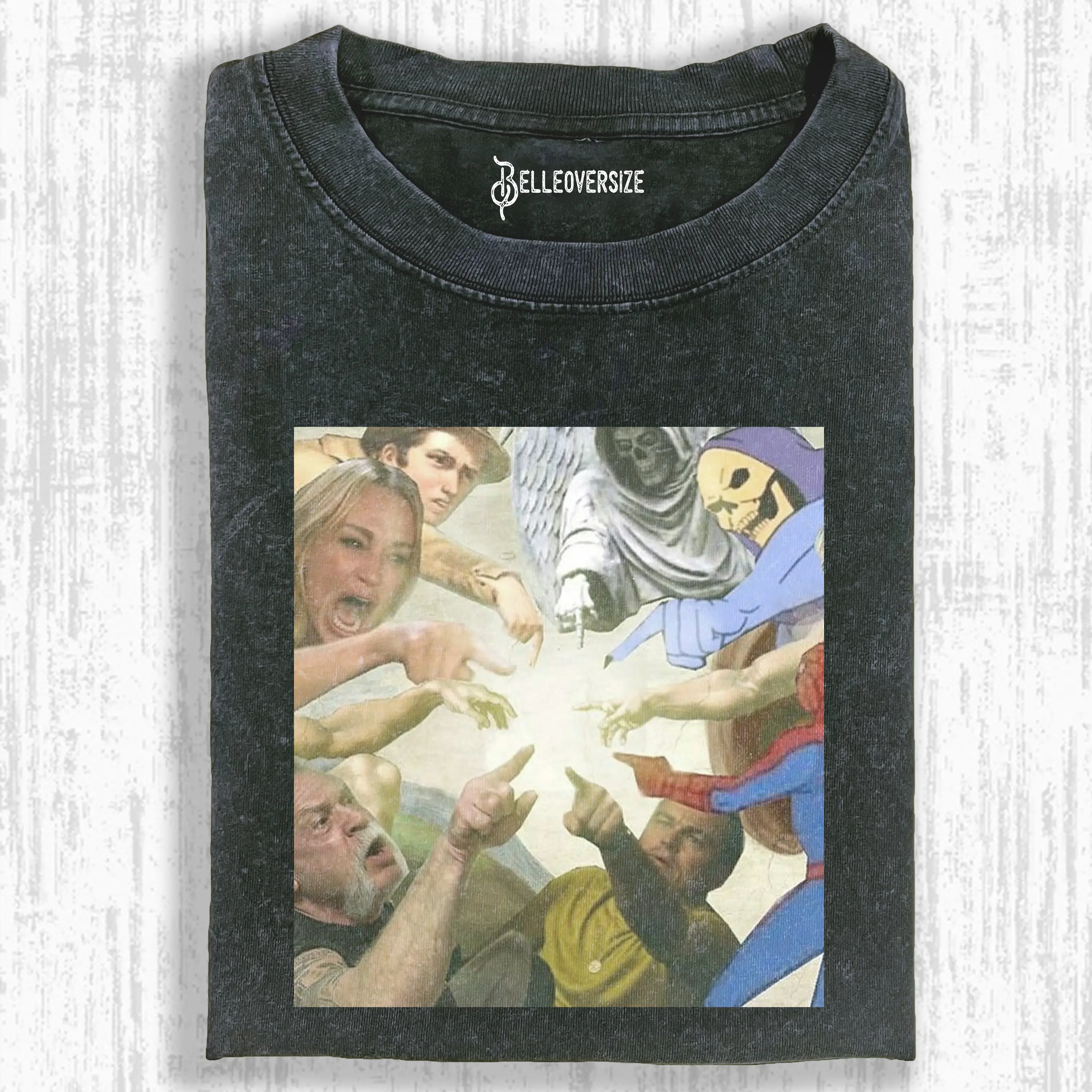 POINTING TO THE MIDDLE  T-SHIRT