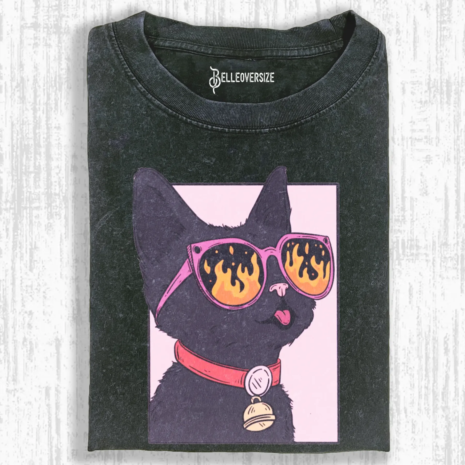 POP ART CAT WATCHING THE WORLD BURN T-SHIRT