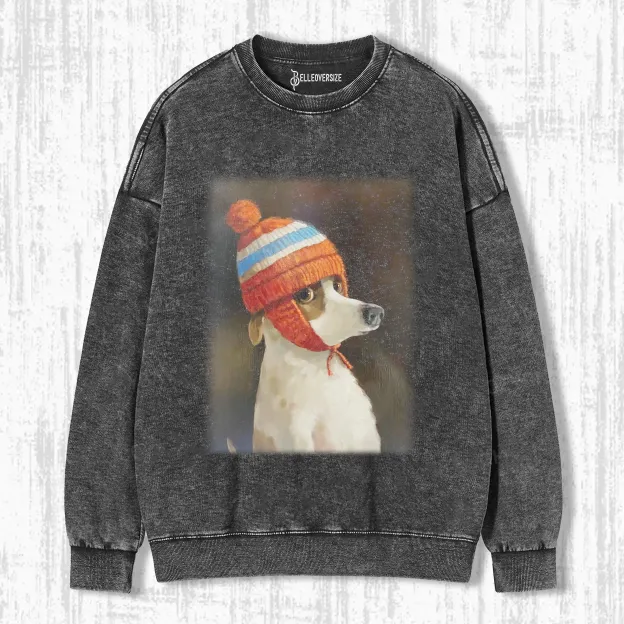 PUPPIES WITH COLD HATS SWEATSHIRTS