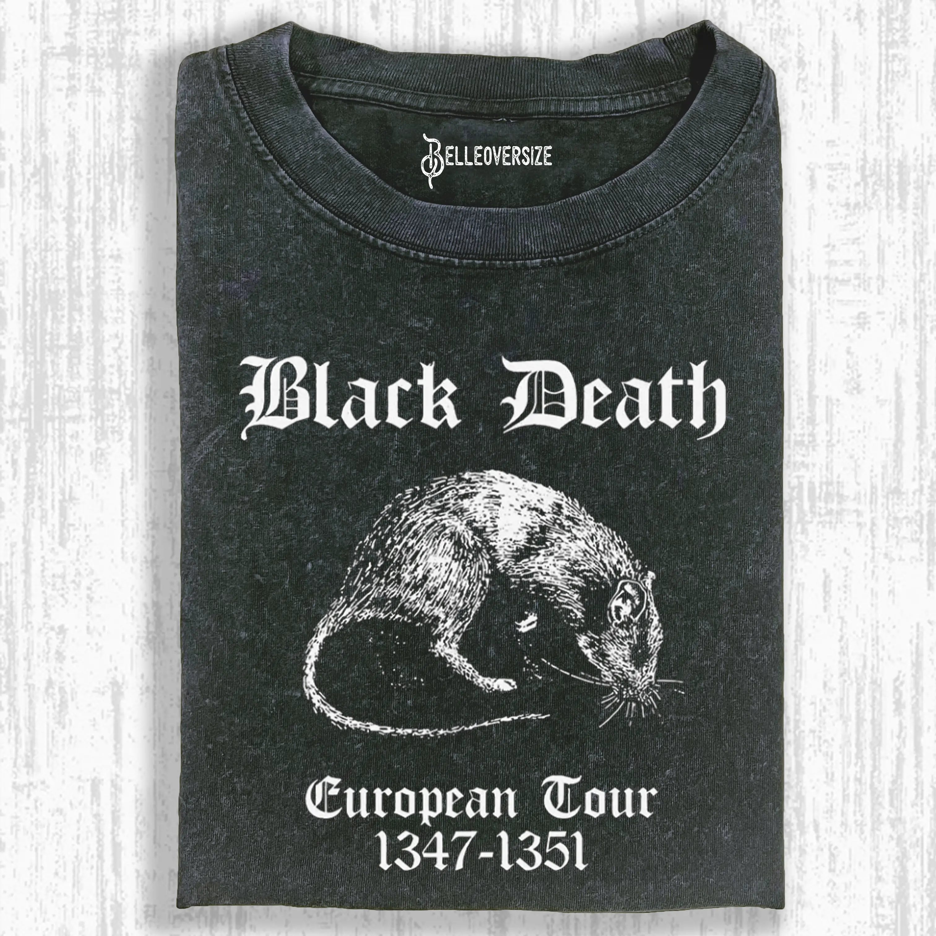 PURPLEHECATE BLACK DEATH EUROPEAN TOUR CROP T-SHIRT