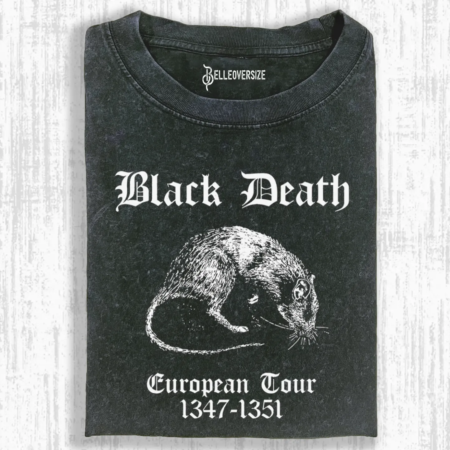 PURPLEHECATE BLACK DEATH EUROPEAN TOUR CROP T-SHIRT