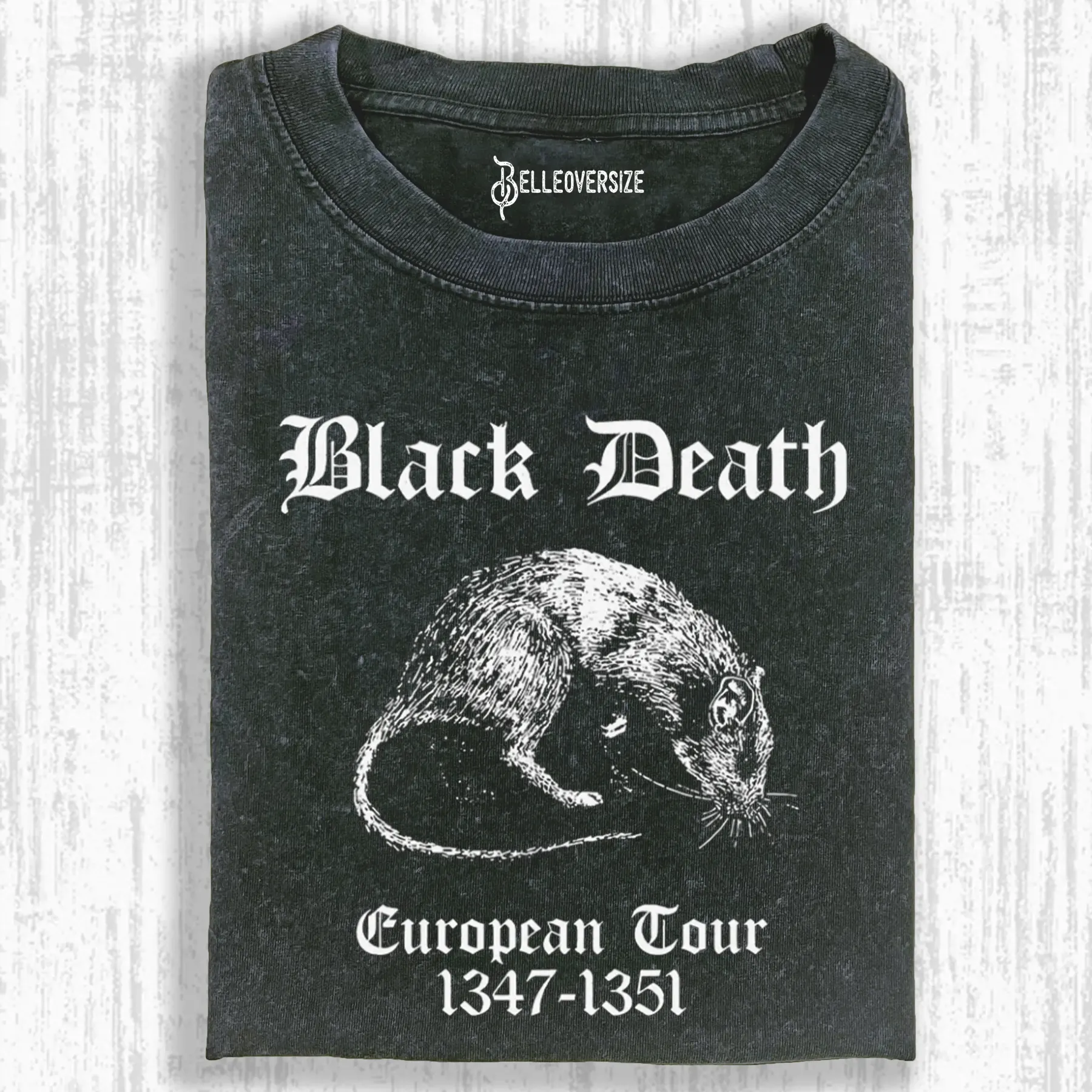 PURPLEHECATE BLACK DEATH EUROPEAN TOUR CROP T-SHIRT