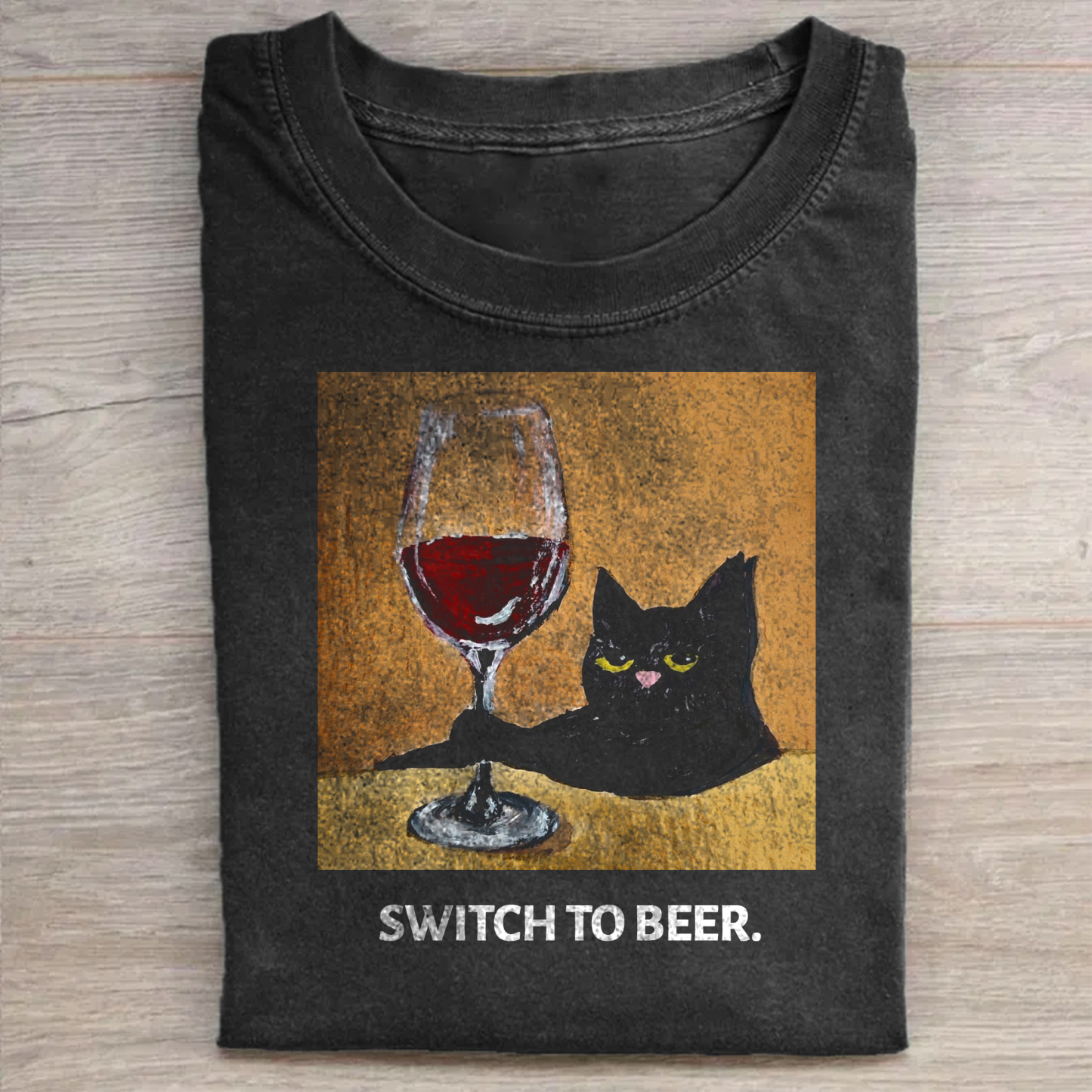 Please change into a beer T-shirt
