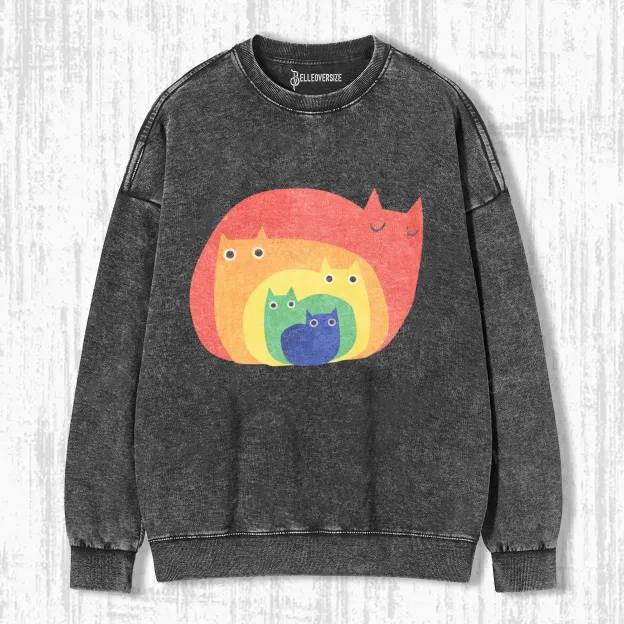 RAINBOW CAT SWEATSHIRTS