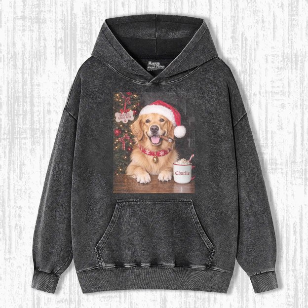 RETRO CHRISTMAS DOG T-SHIRT 
