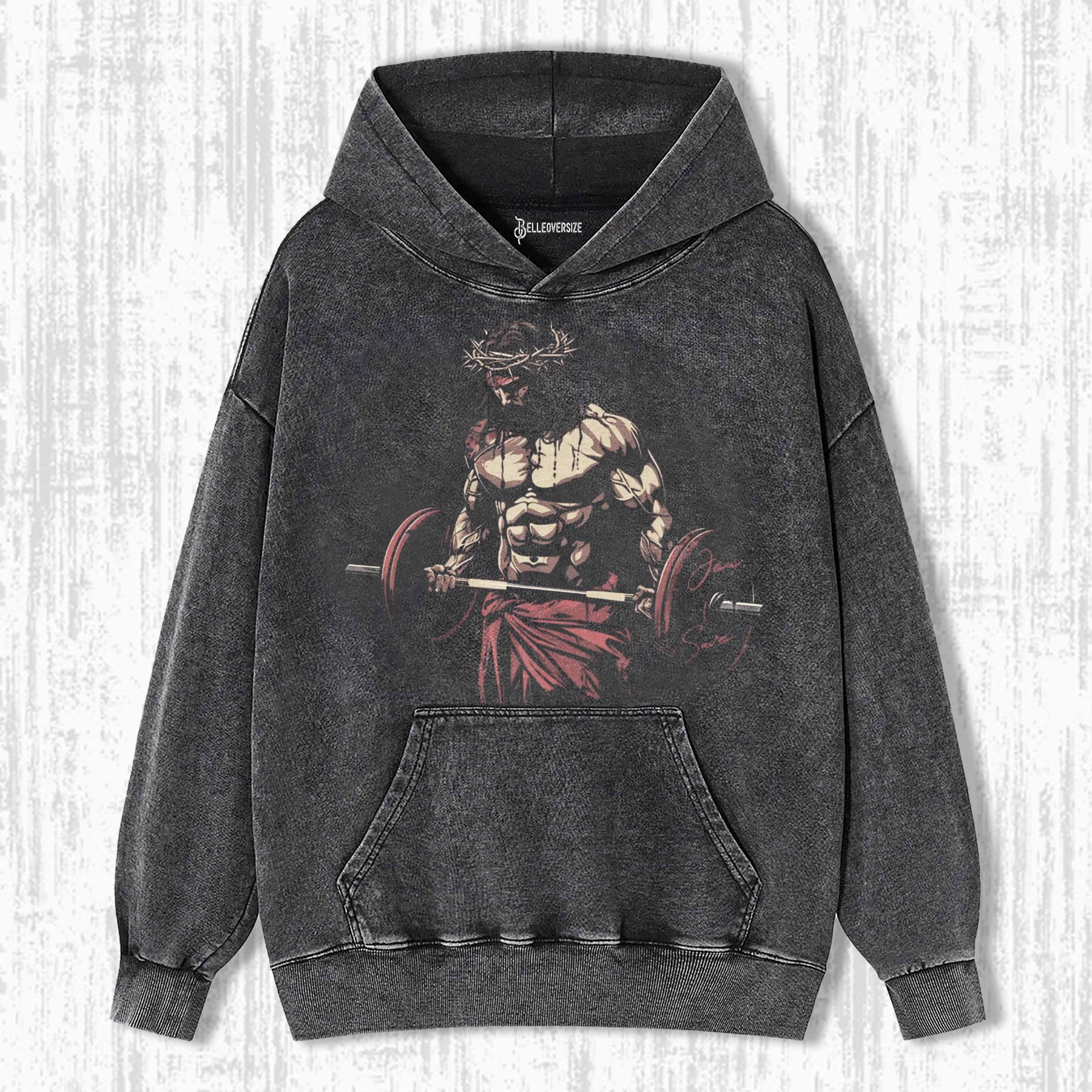 RETRO JESUS FITNESS ENTHUSIAST HOODIE