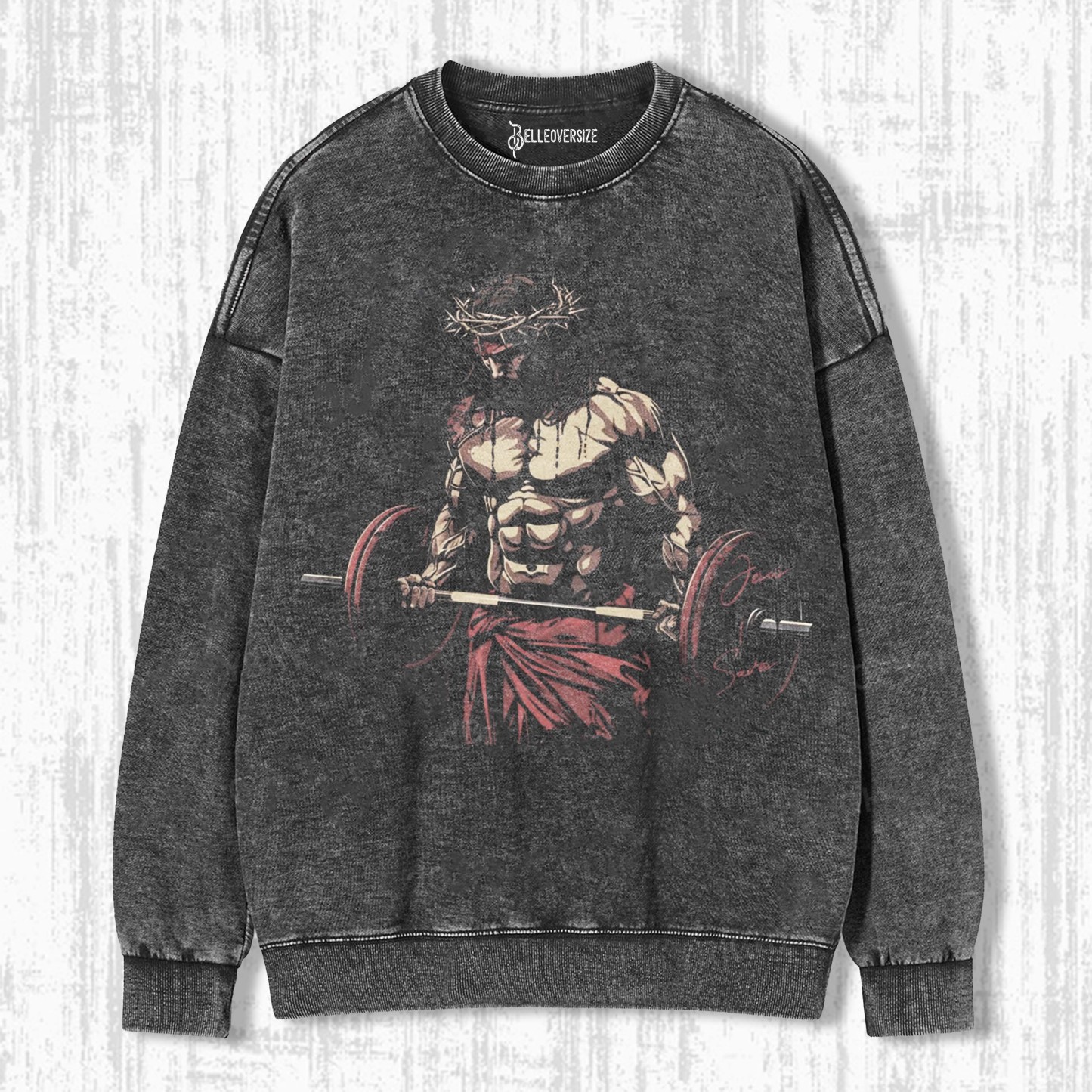 RETRO JESUS FITNESS ENTHUSIAST SWEATSHIRTS