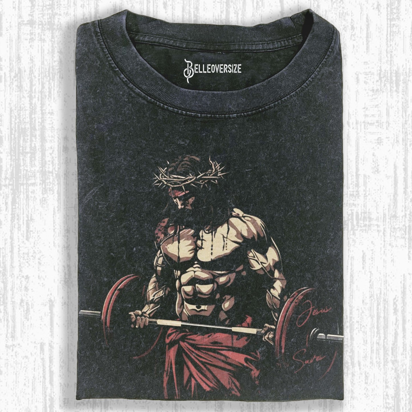 RETRO JESUS FITNESS ENTHUSIAST T-SHIRT