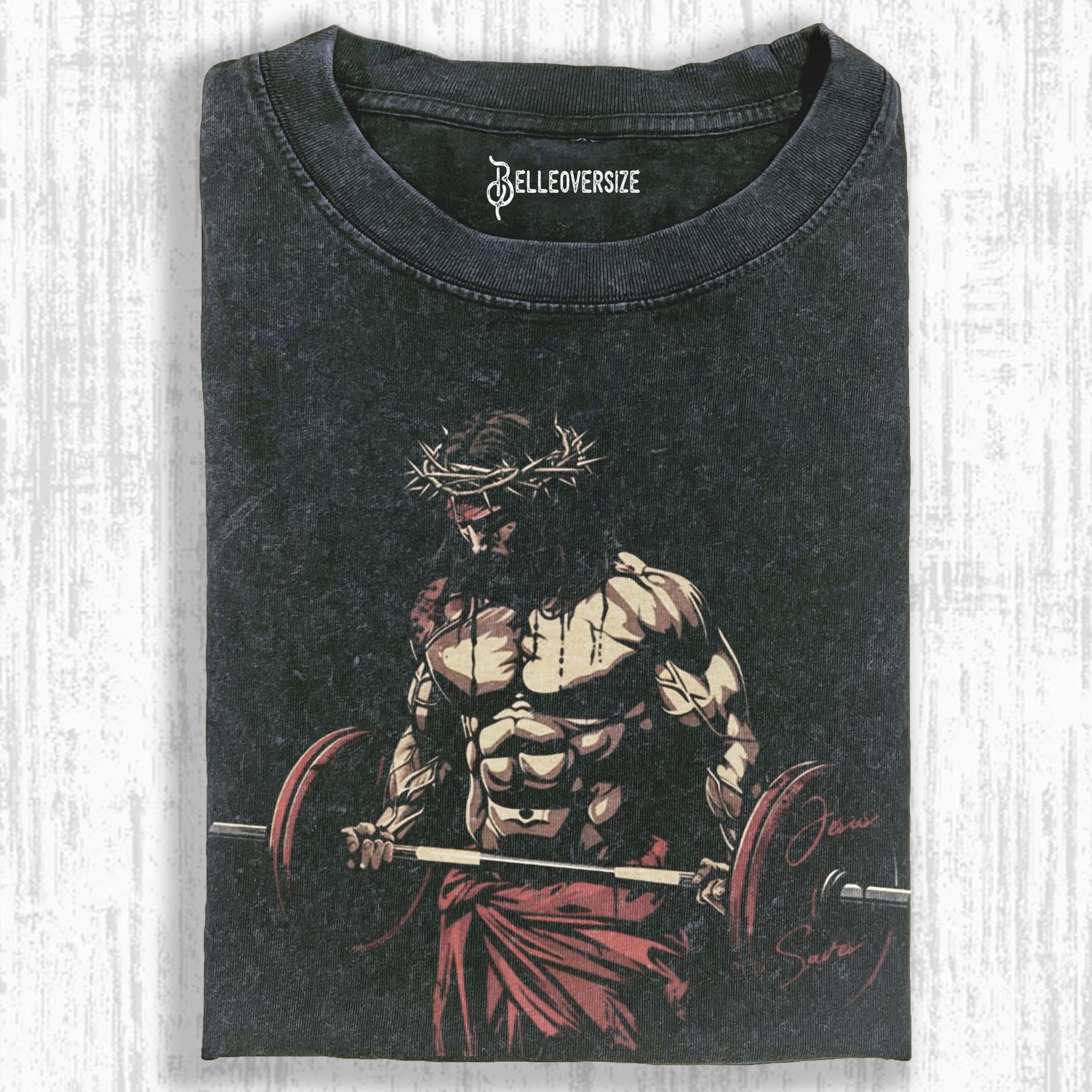 RETRO JESUS FITNESS ENTHUSIAST T-SHIRT