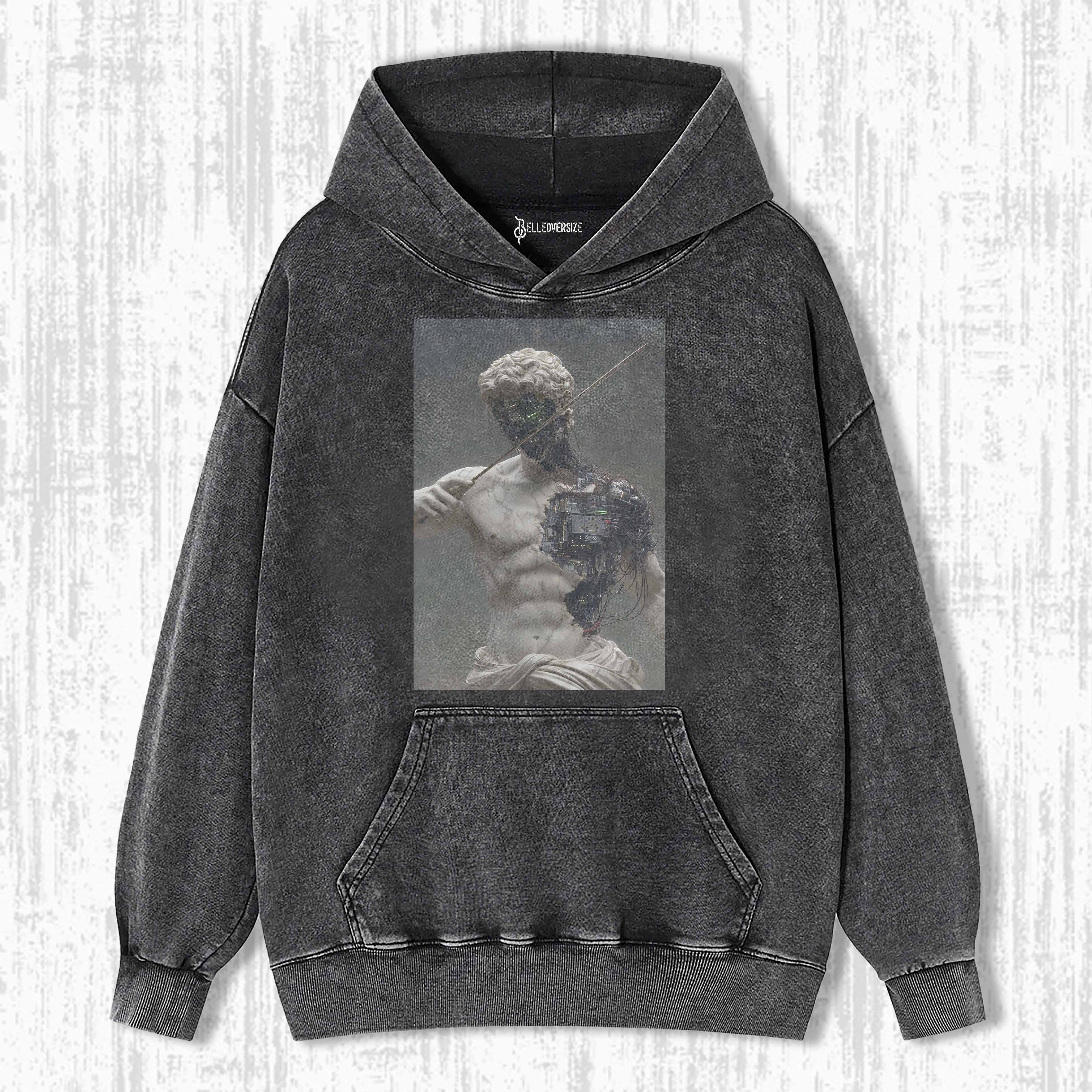RETRO ROBOT STATUE HOODIE