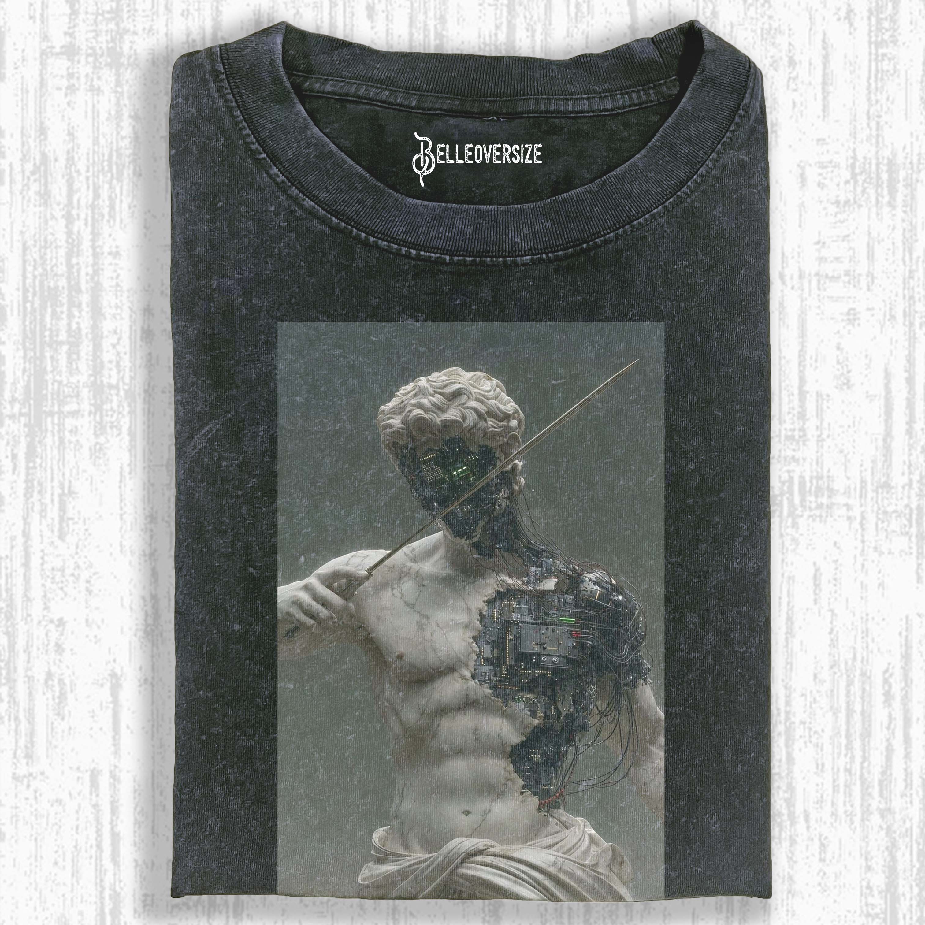 RETRO ROBOT STATUE T-SHIRT