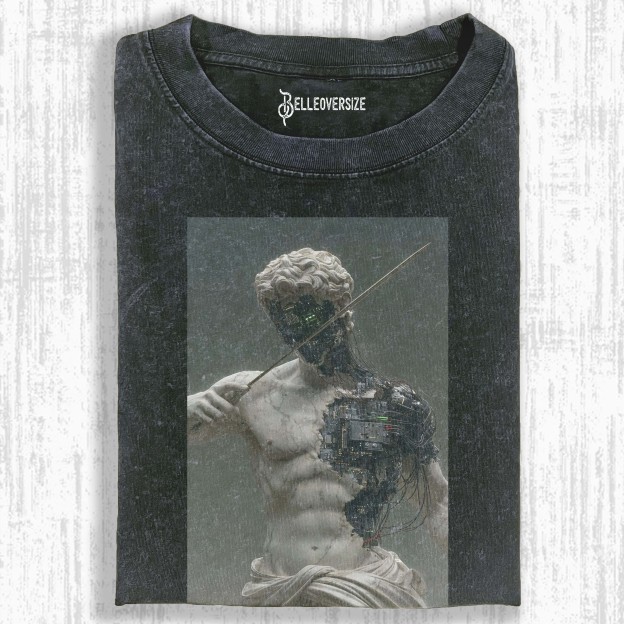 RETRO ROBOT STATUE T-SHIRT