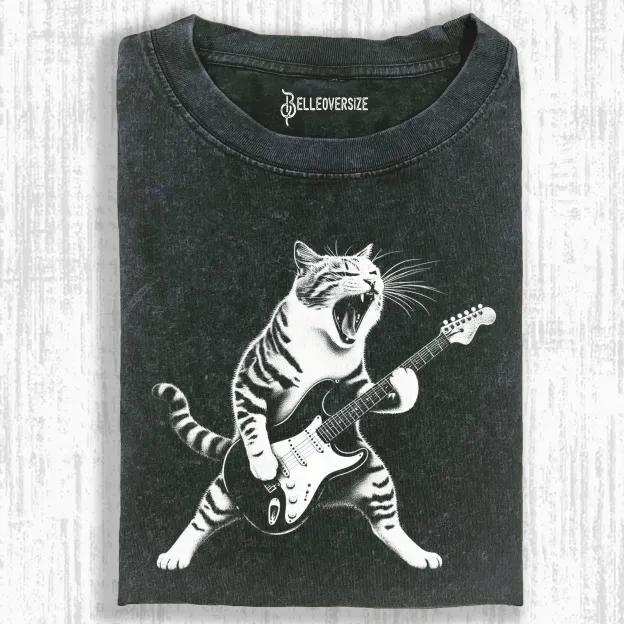 ROCK N' ROLL CAT  T-SHIRT 