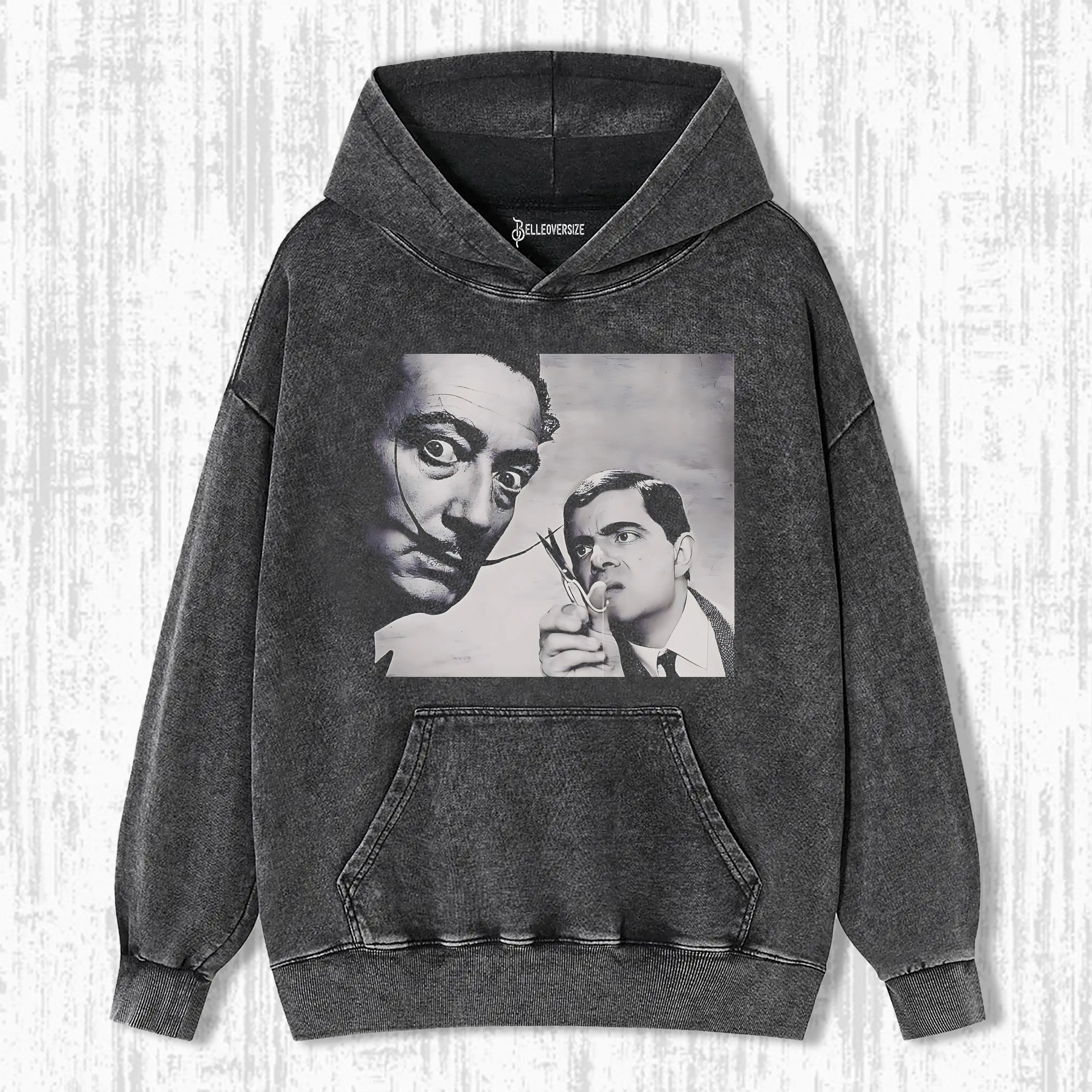 SALVADOR DALI AND HAIRDRESSER MR.BEAN HOODIE