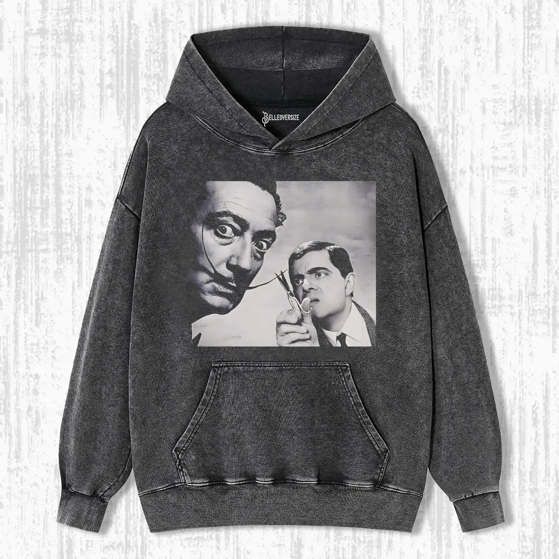 SALVADOR DALI AND HAIRDRESSER MR.BEAN HOODIE