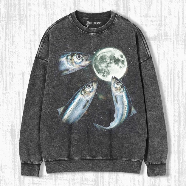 SARDINE HOWLING TO MOON VINTAGE GRAPHIC SWEATSHIRTS 