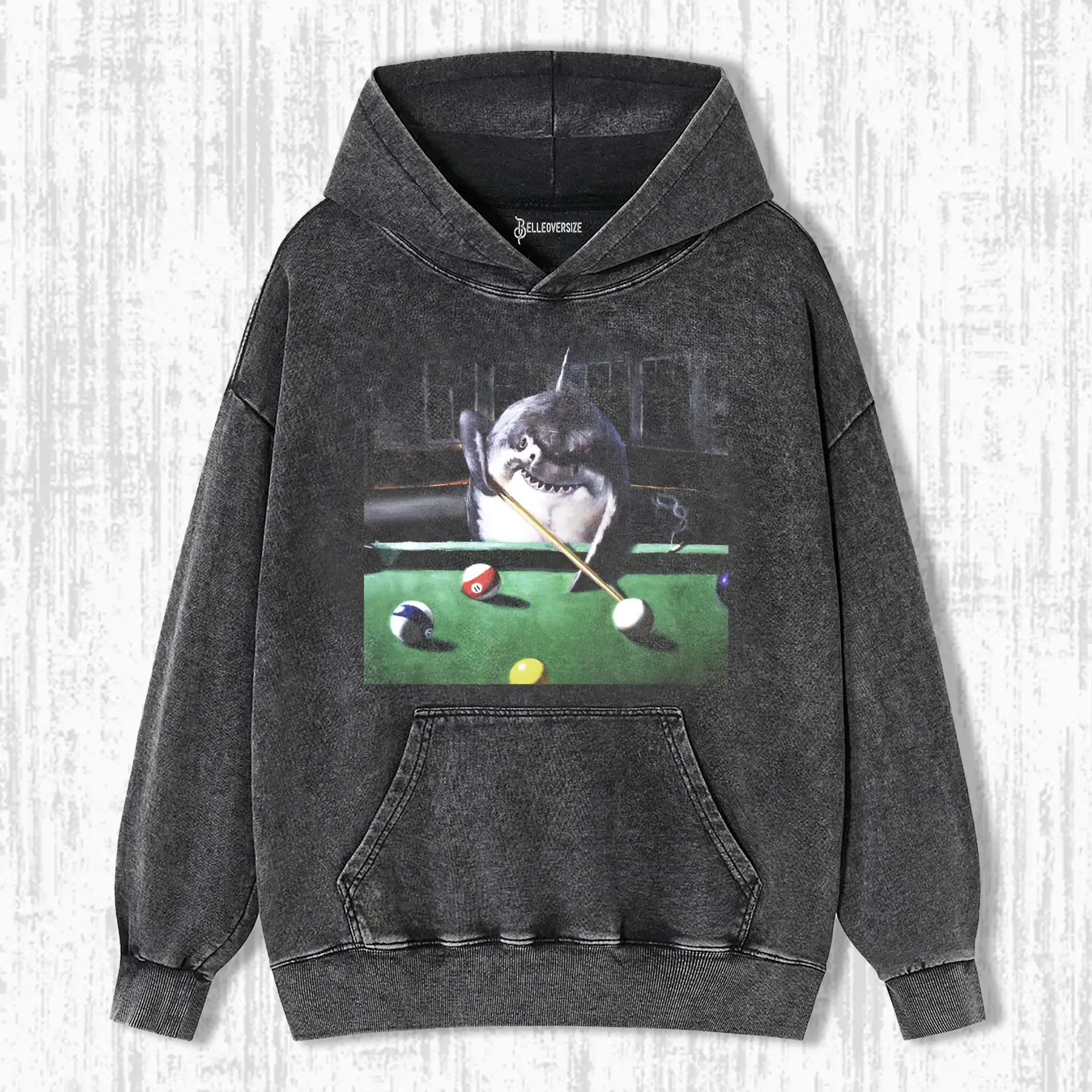 SHARKS PLAYING BILLIARDS FUNNY HOODIE