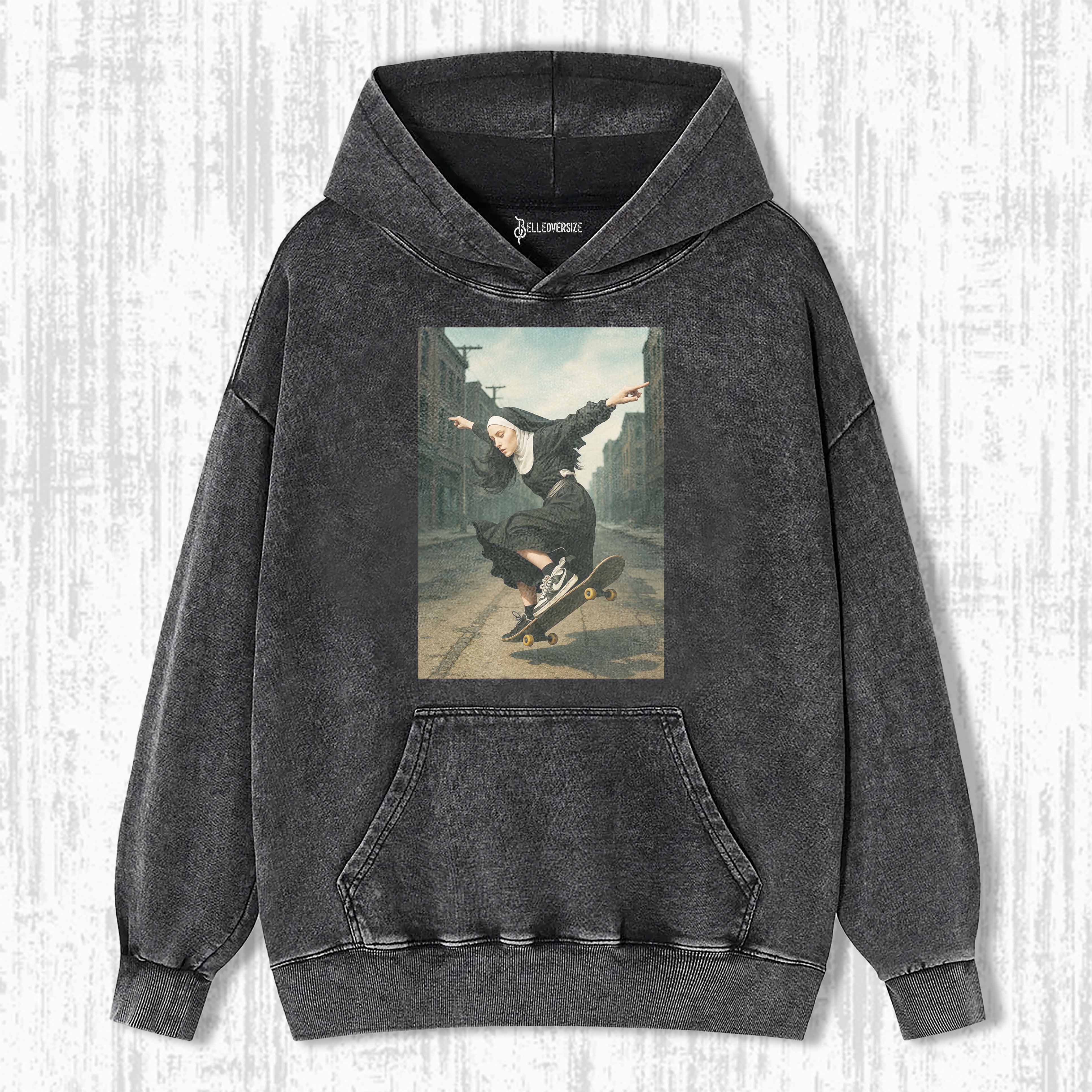 SKATEBOARDING NUNS HOODIE