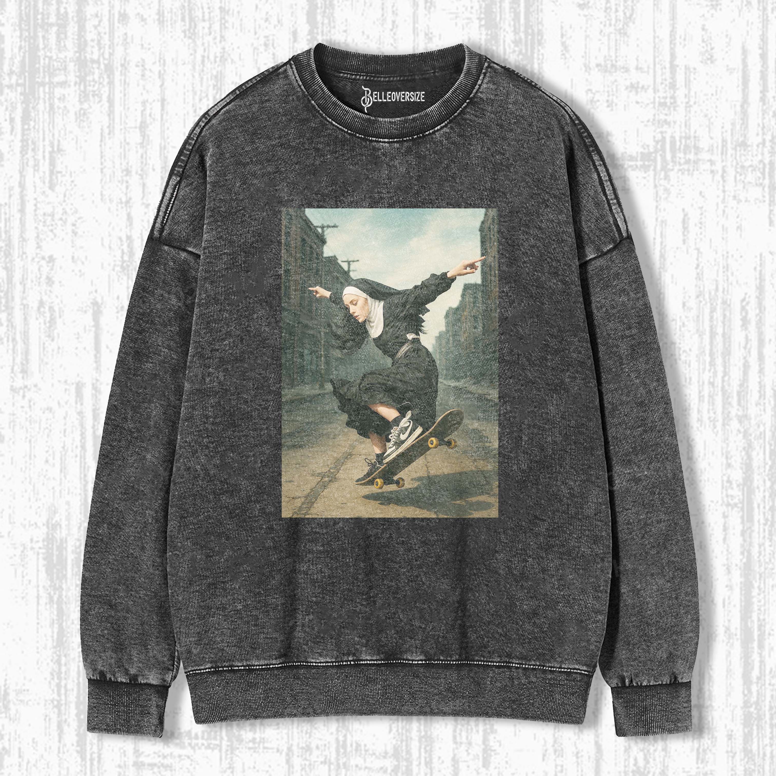 SKATEBOARDING NUNS SWEATSHIRTS