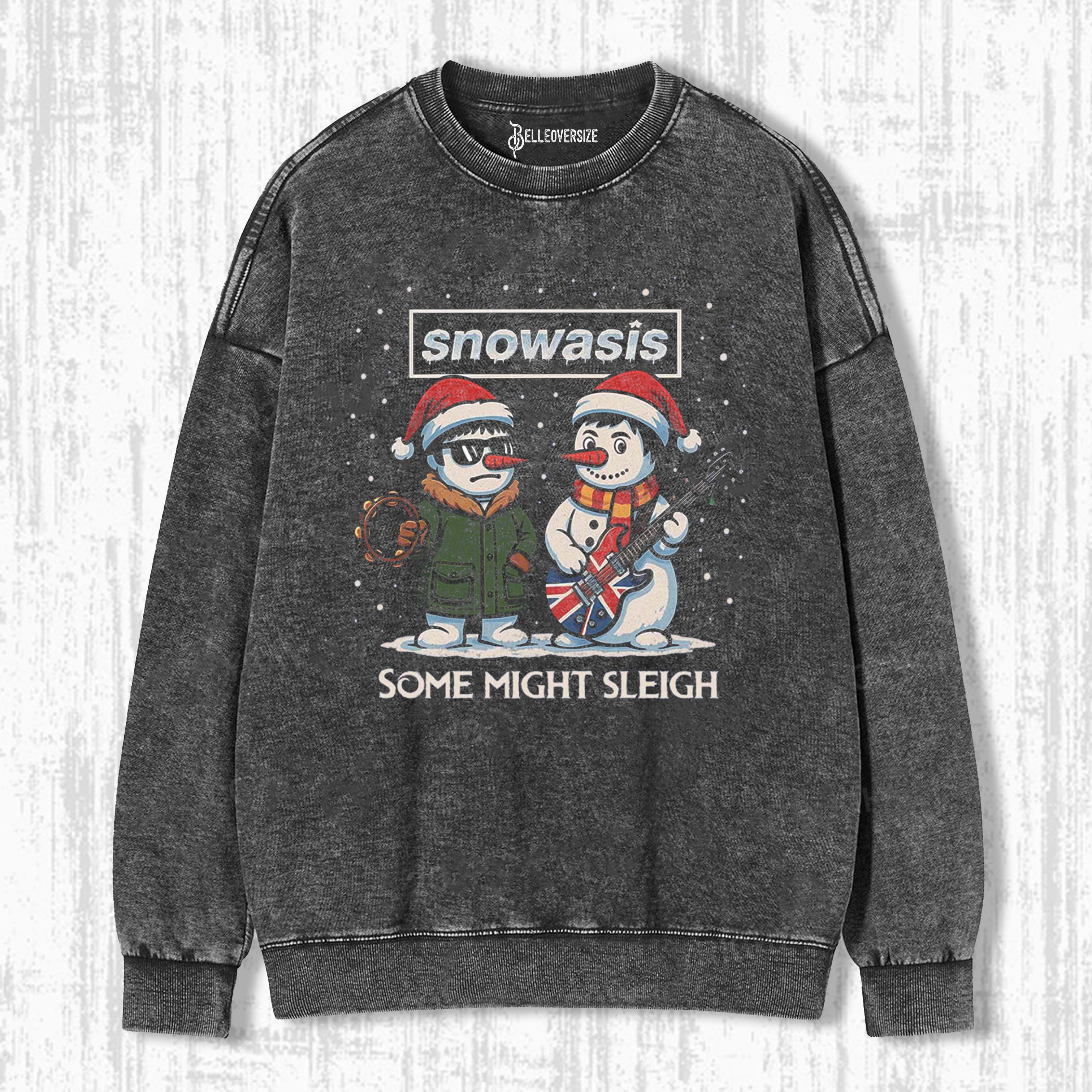 SLEIGH SNOWMAN ROCK BAND PARODY SWEATSHIRTS