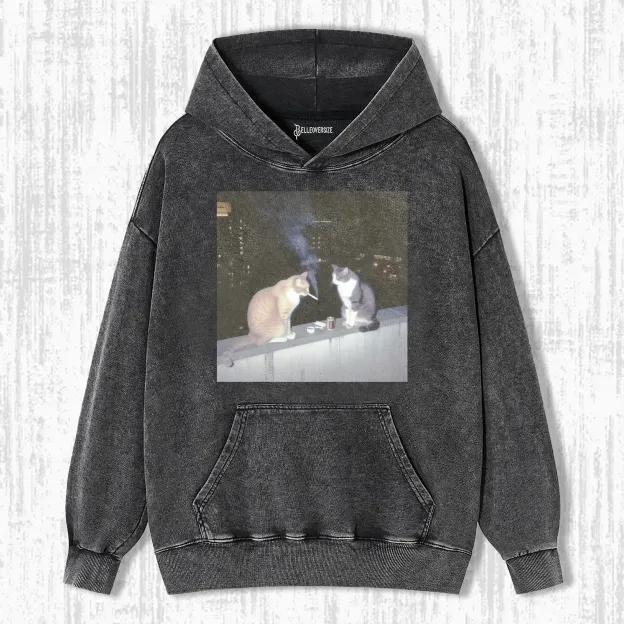 SMOKING CAT  HOODIE