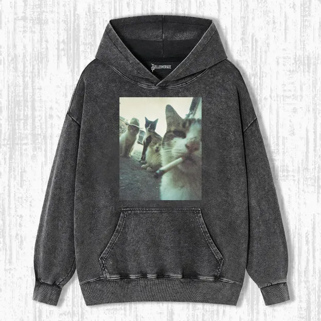 SMOKING CAT HOODIE