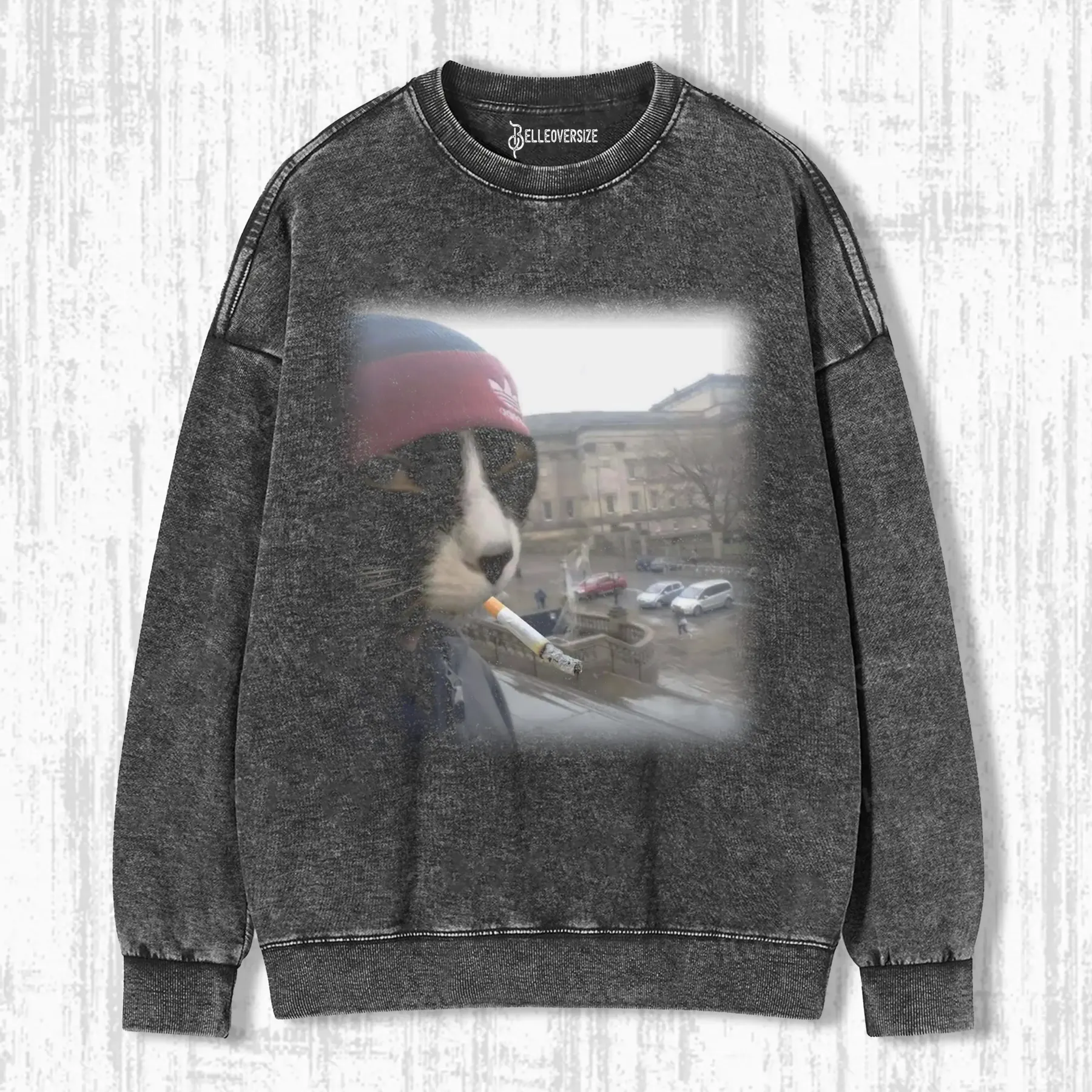 SMOKING CAT SWEATSHIRTS