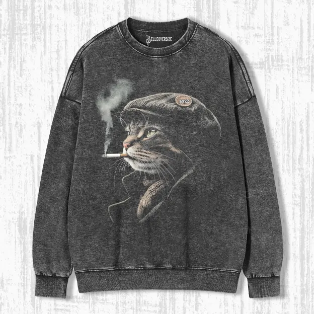 SMOKING CAT SWEATSHIRTS