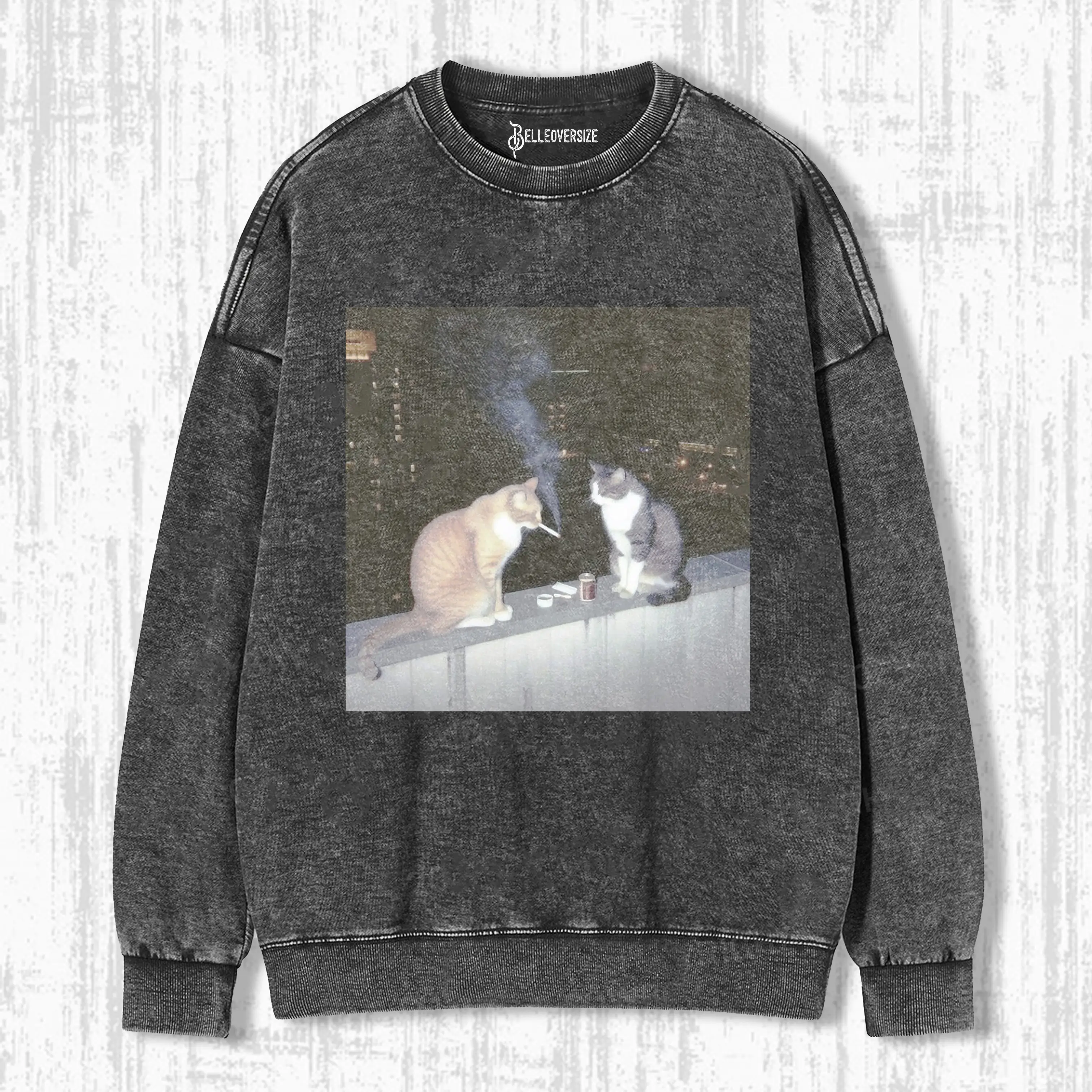 SMOKING CAT  SWEATSHIRTS