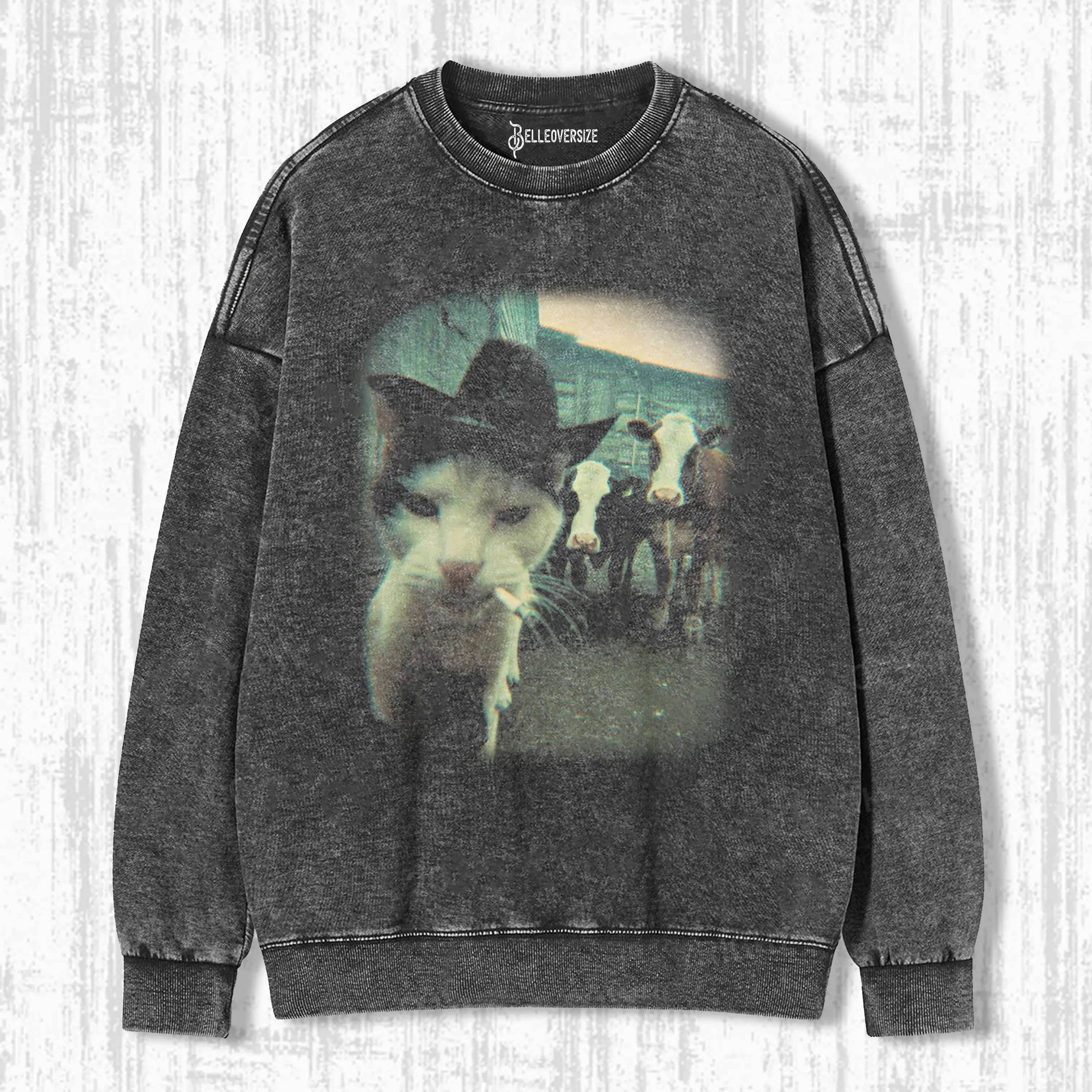 SMOKING CAT SWEATSHIRTS 