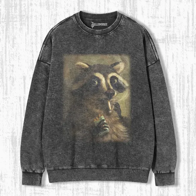 SMOKING RACCOON SWEATSHIRTS