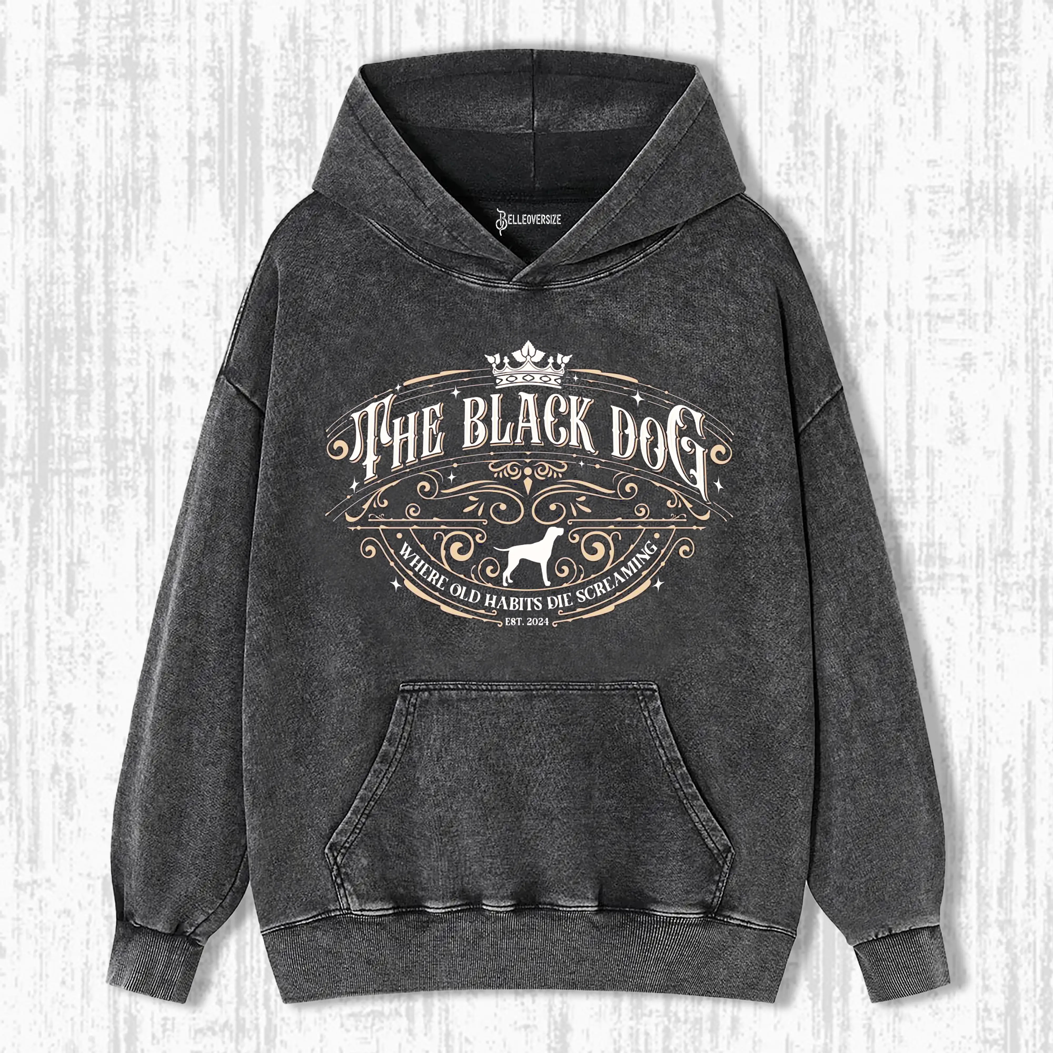 THE BLACK DOG OLD HABITS DIE SCREAMING HOODIE
