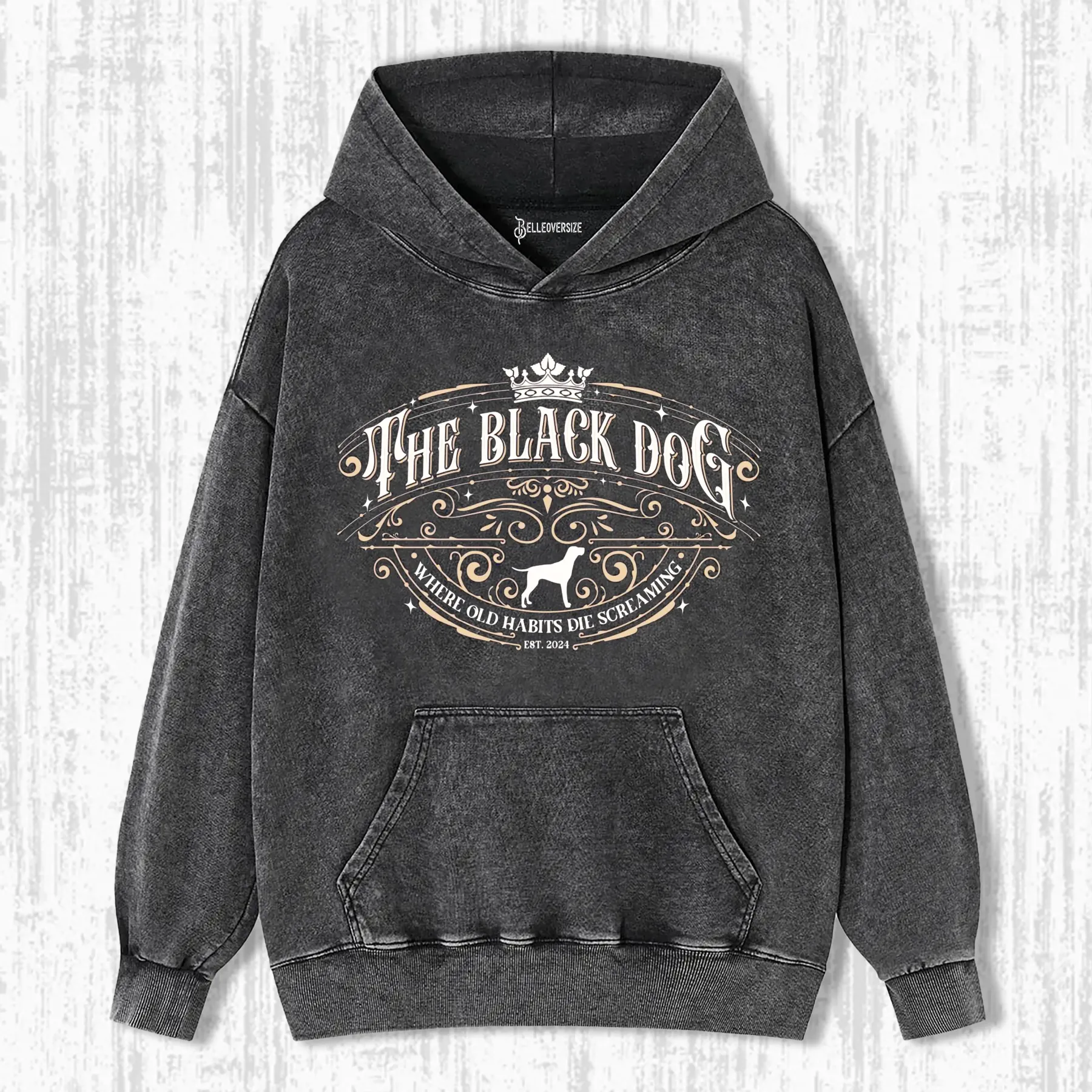 THE BLACK DOG OLD HABITS DIE SCREAMING HOODIE