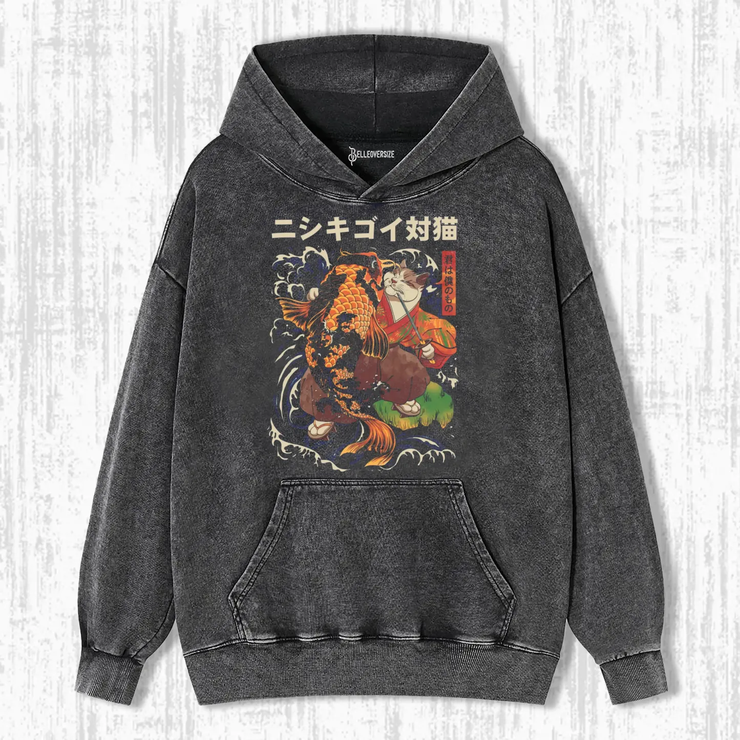 THE CAT AND THE KOI HOODIE